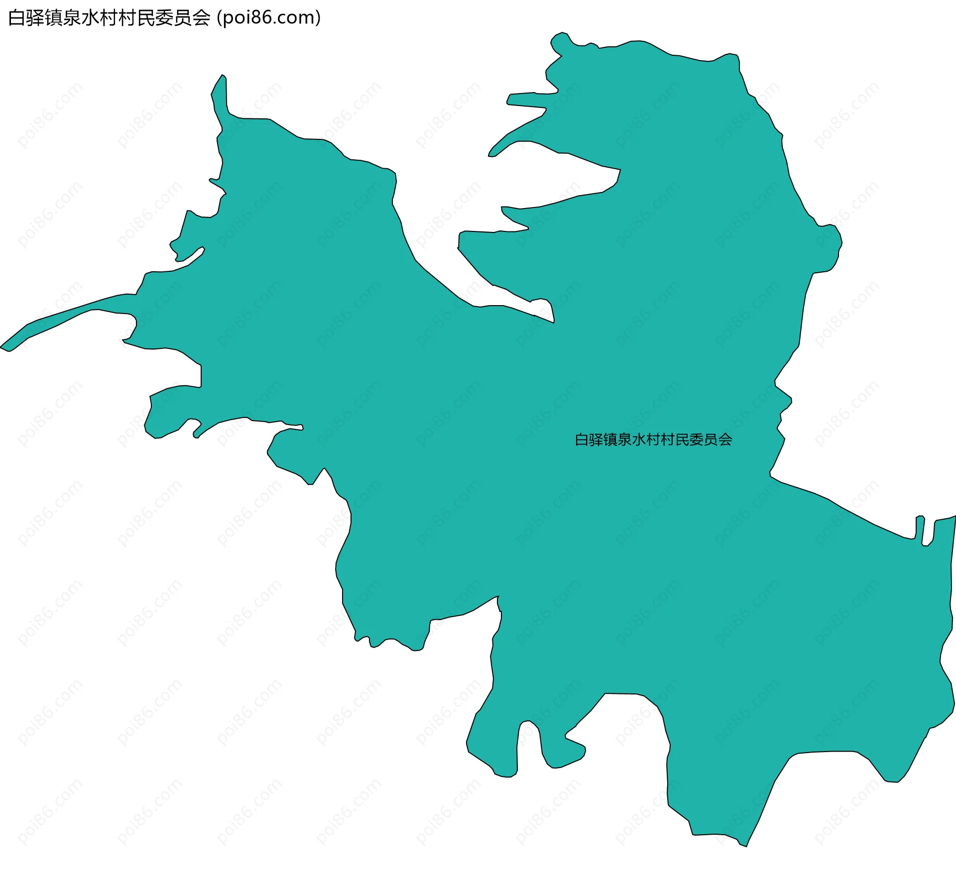 白驿镇泉水村村民委员会边界地图