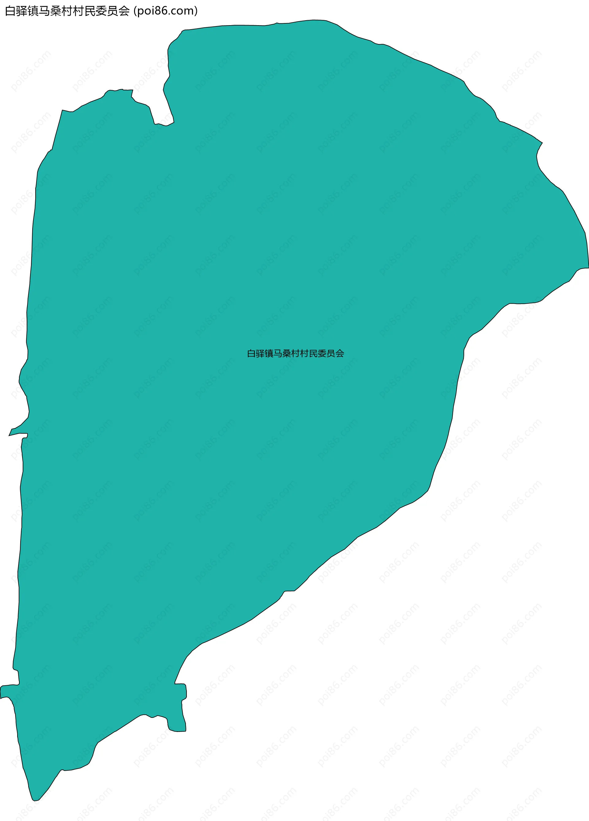 白驿镇马桑村村民委员会边界地图