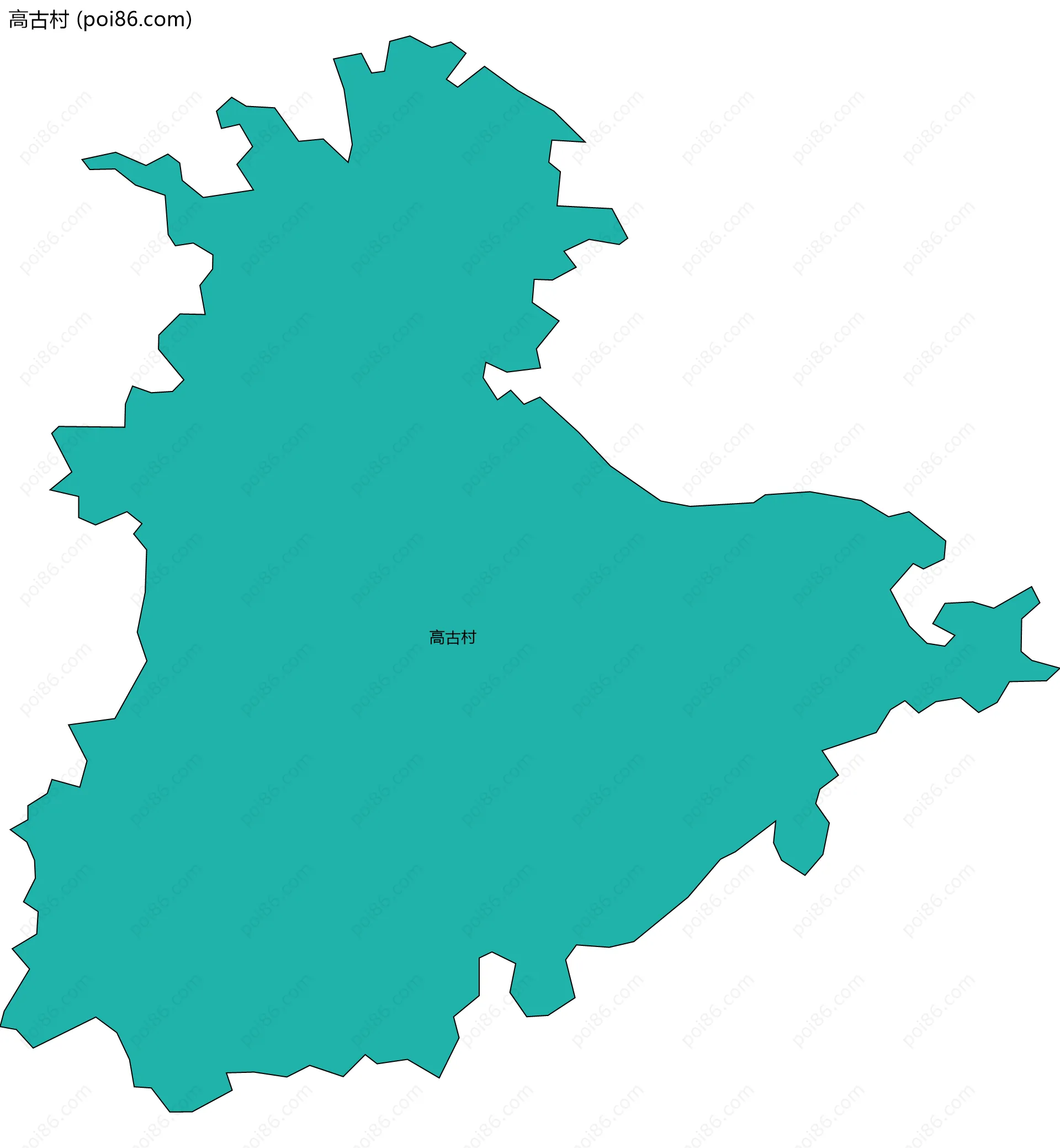 高古村边界地图