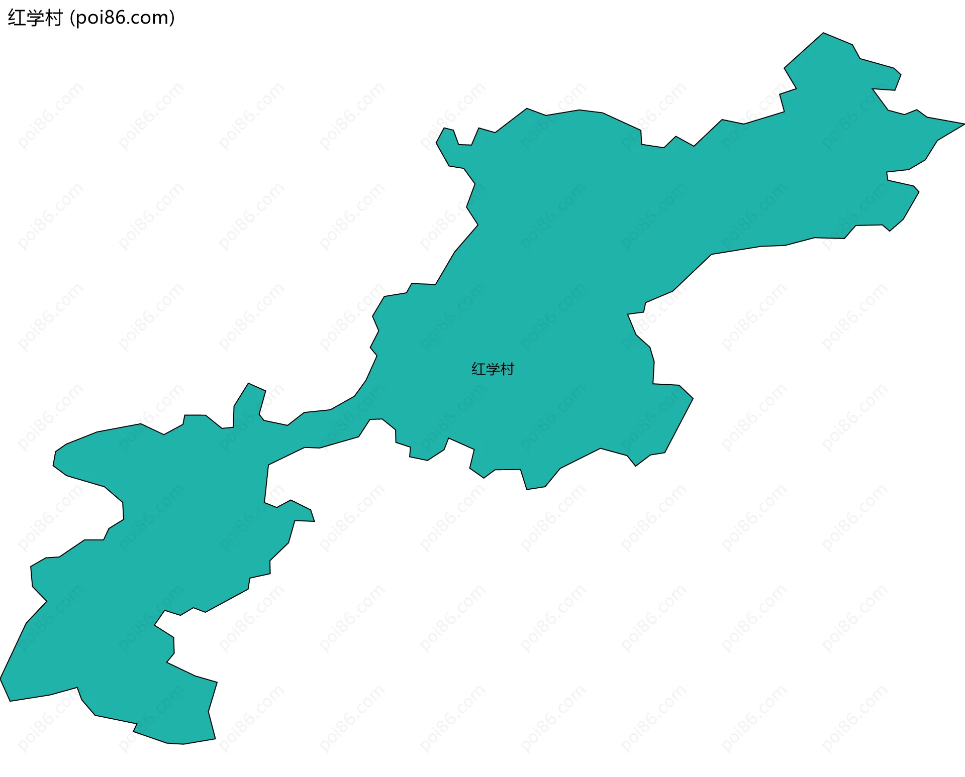 红学村边界地图