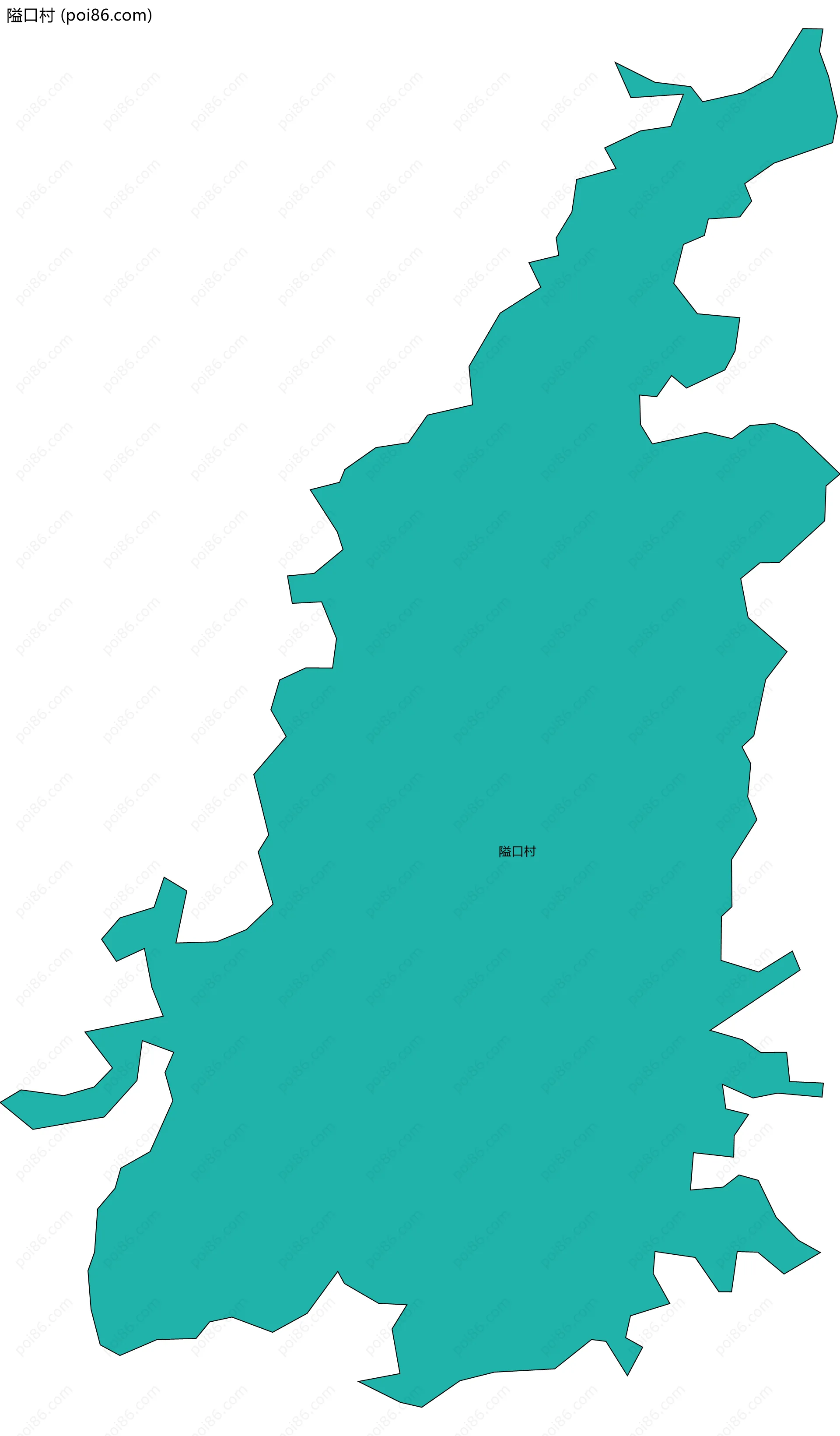 隘口村边界地图