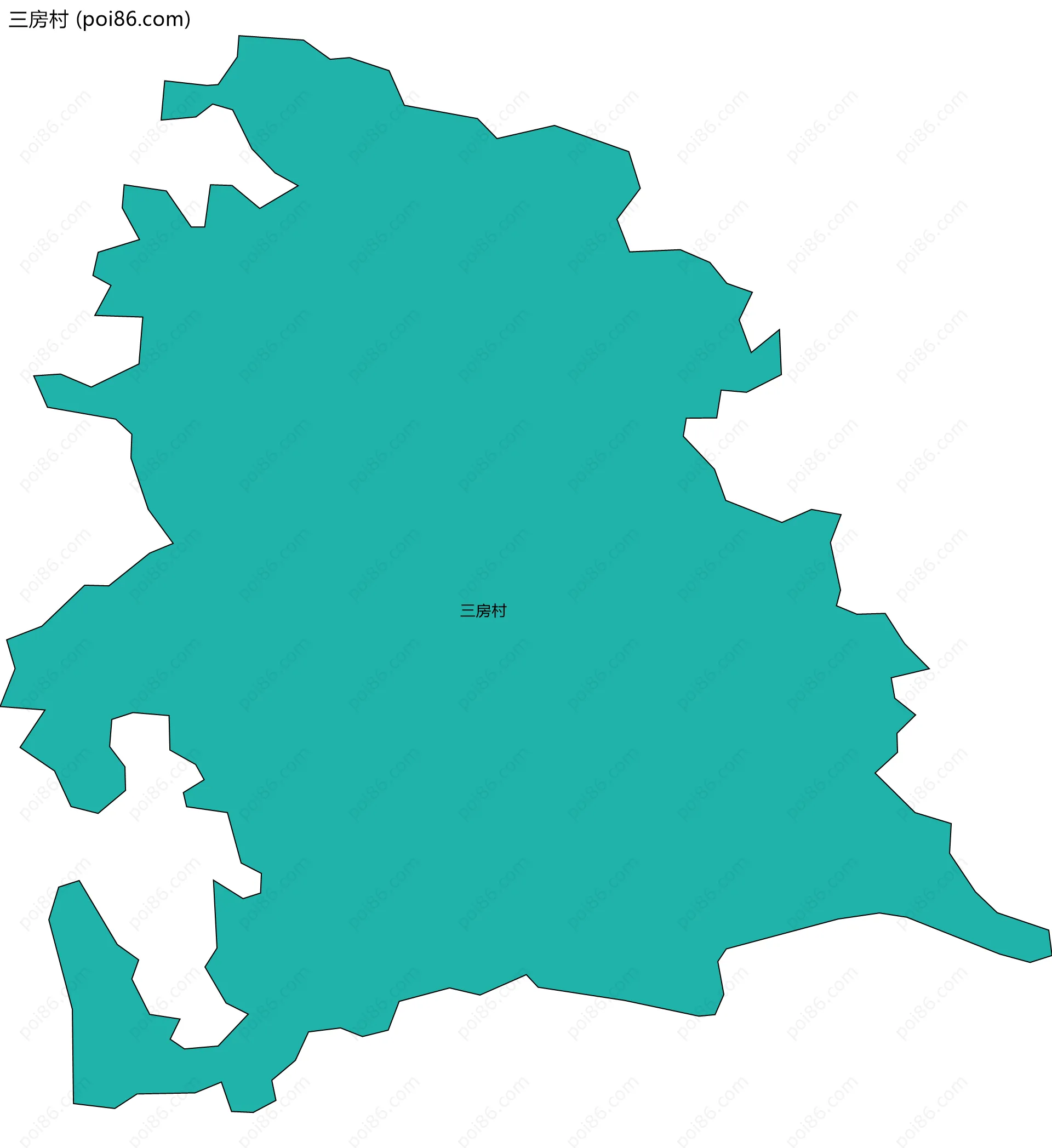 三房村边界地图