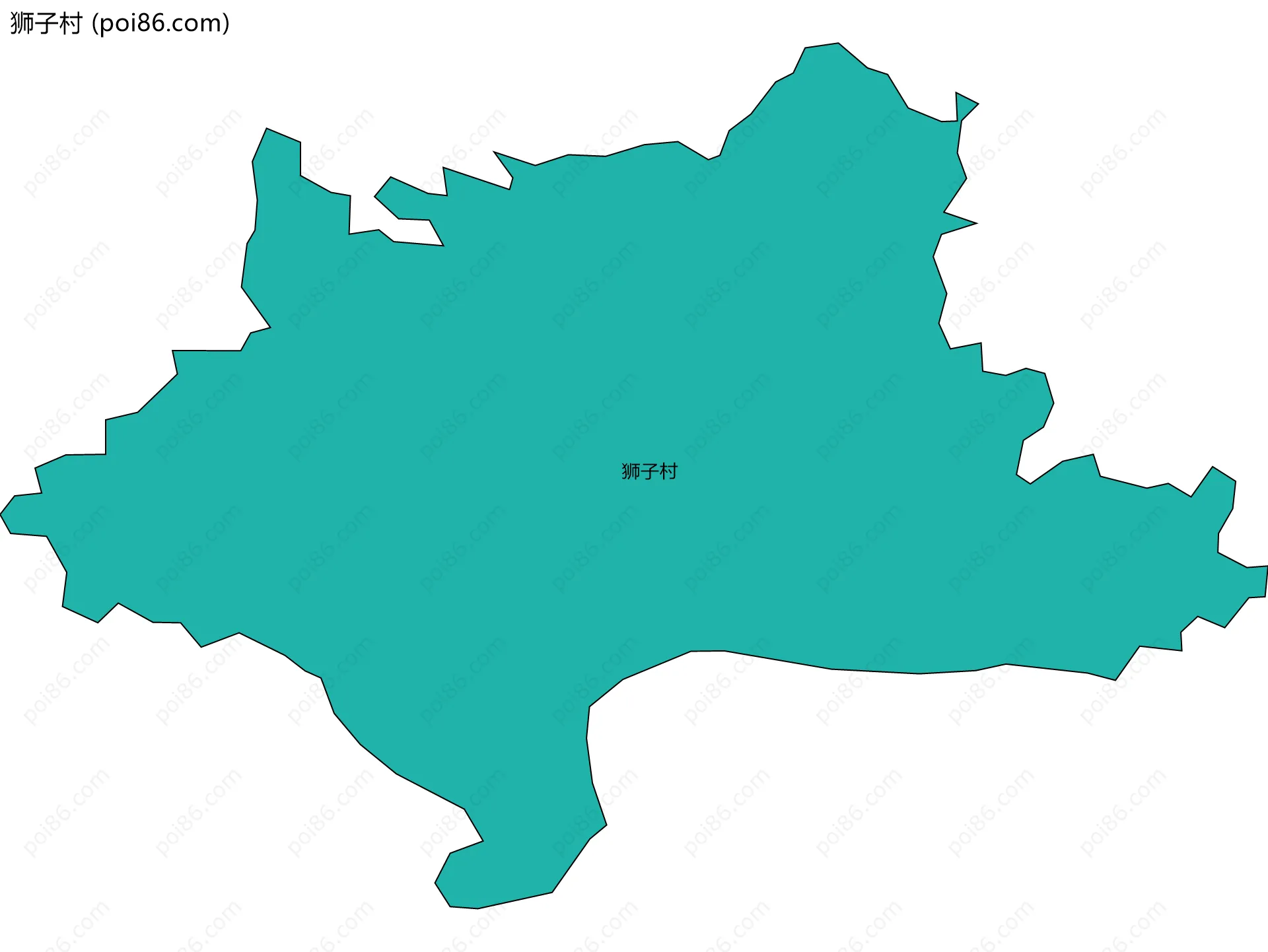 狮子村边界地图