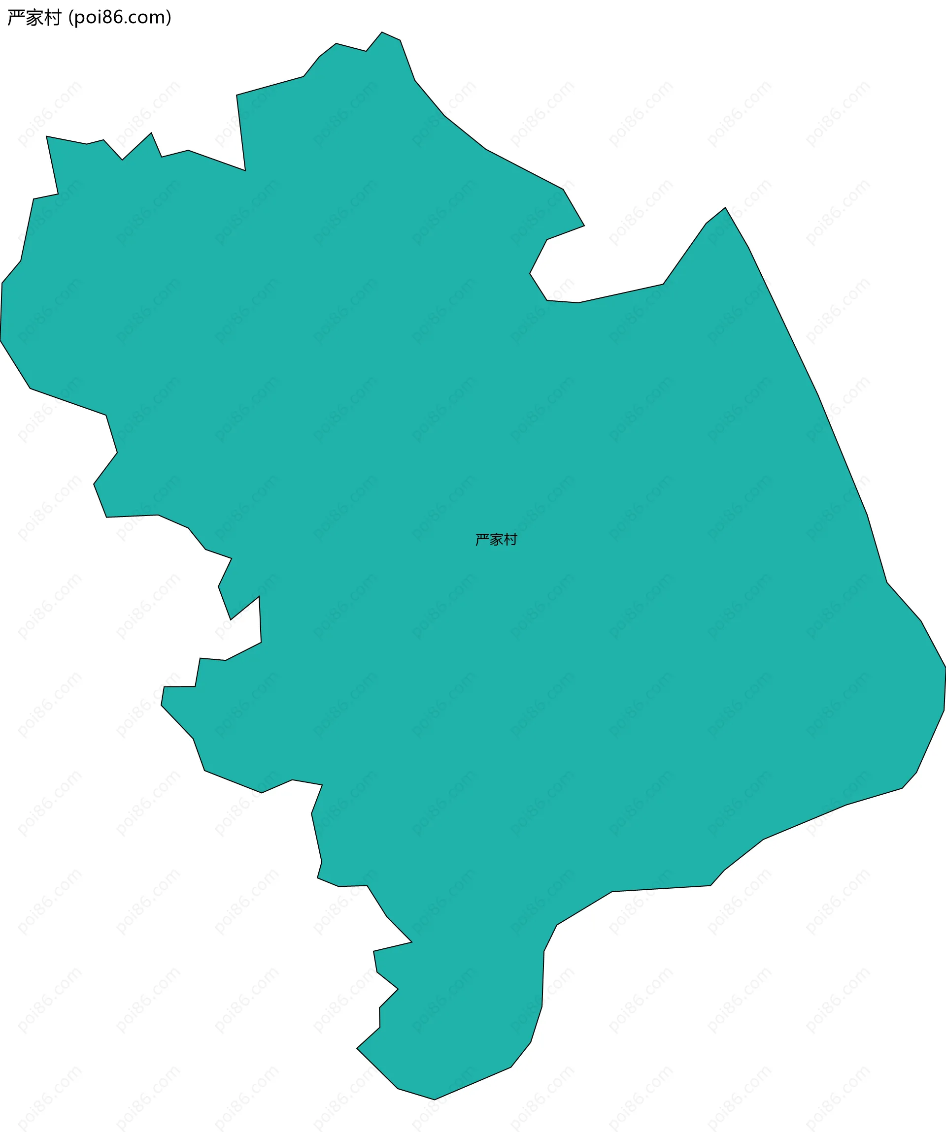 严家村边界地图