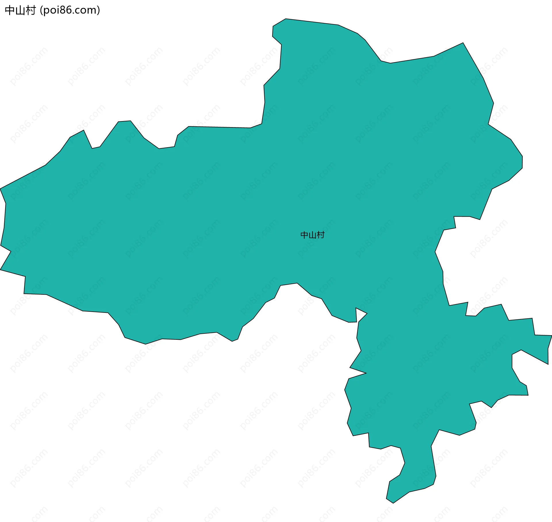 中山村边界地图