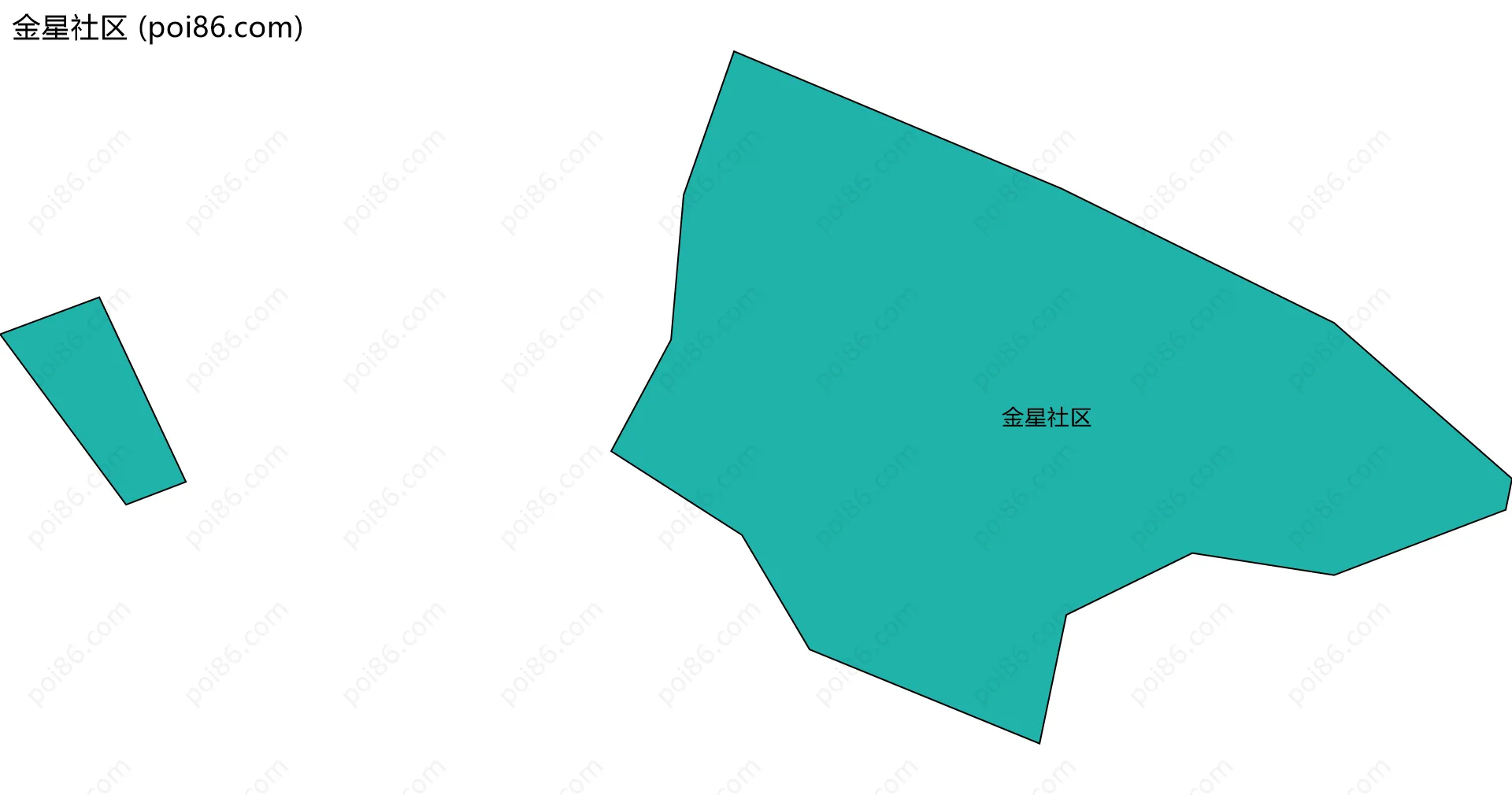 金星社区边界地图