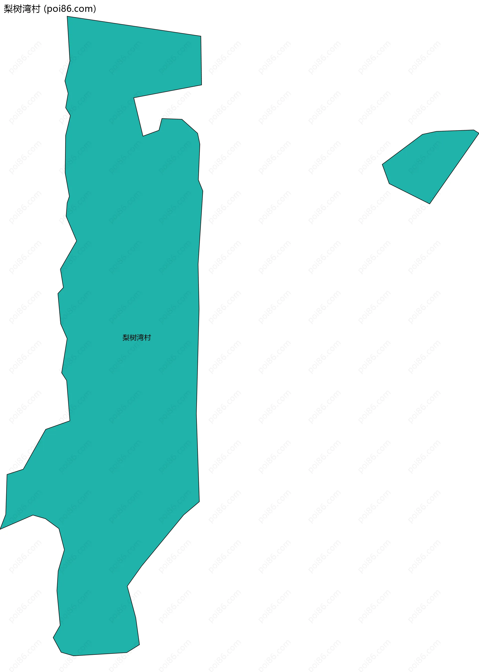梨树湾村边界地图
