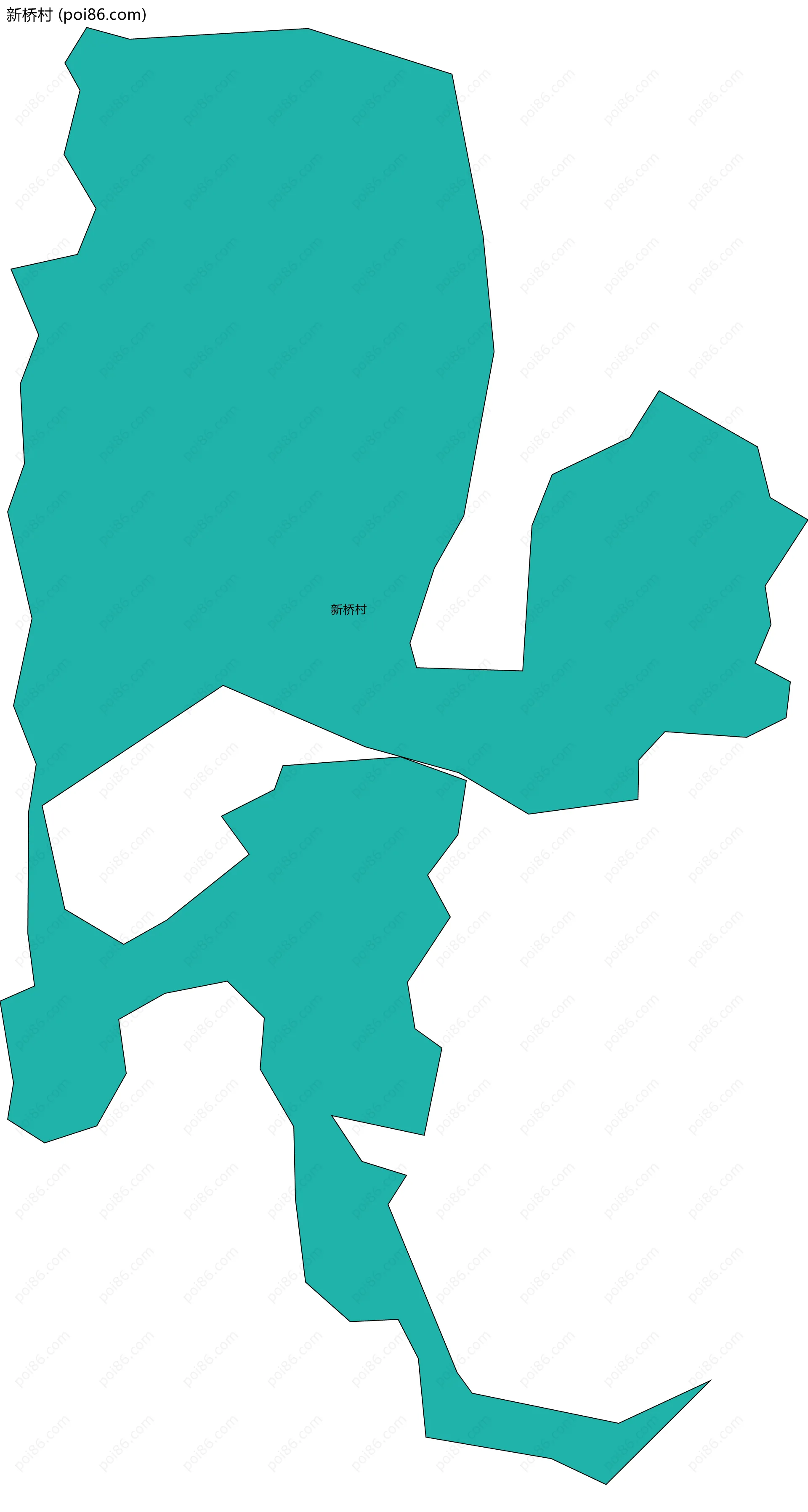 新桥村边界地图