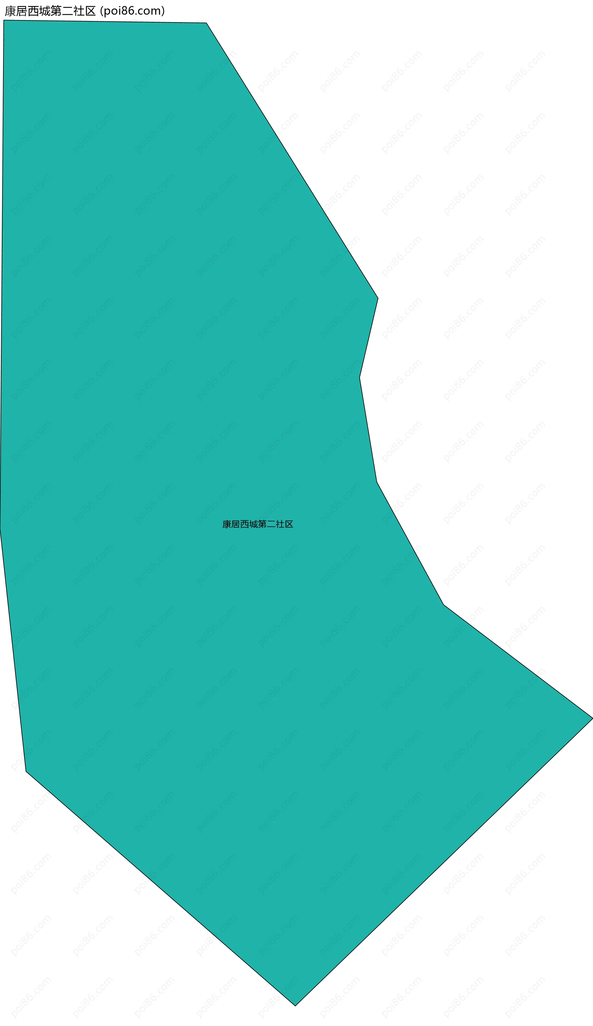 康居西城第二社区边界地图
