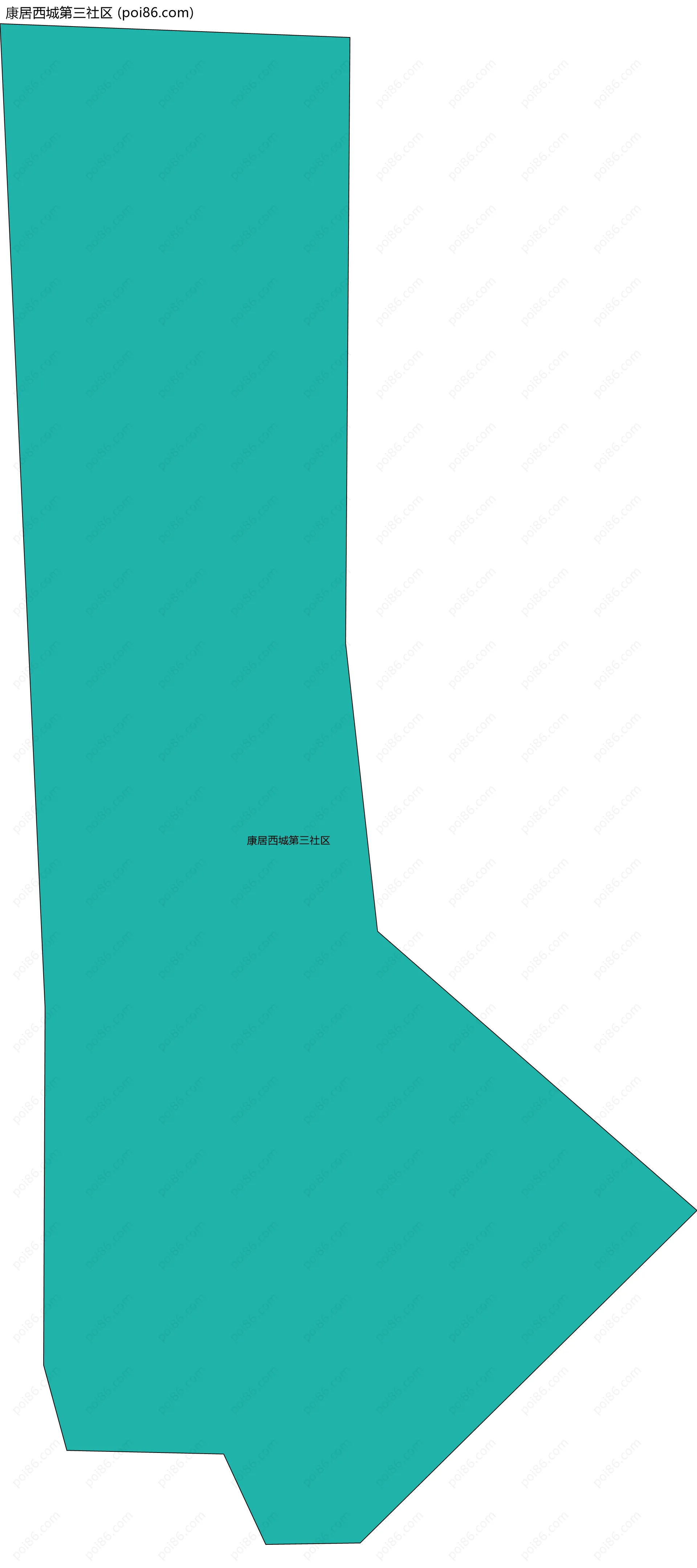 康居西城第三社区边界地图
