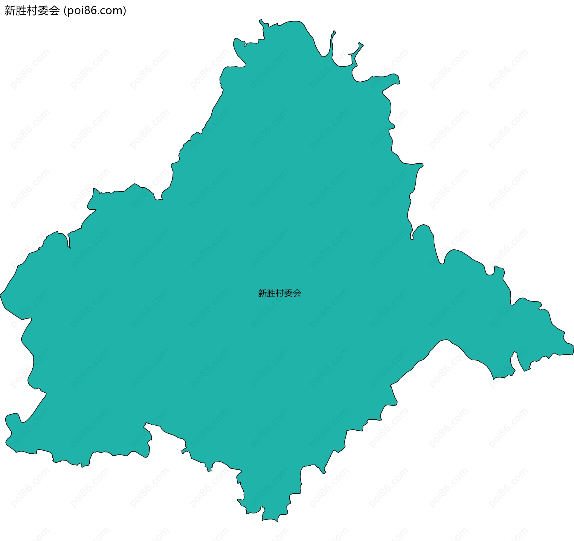 新胜村委会边界地图