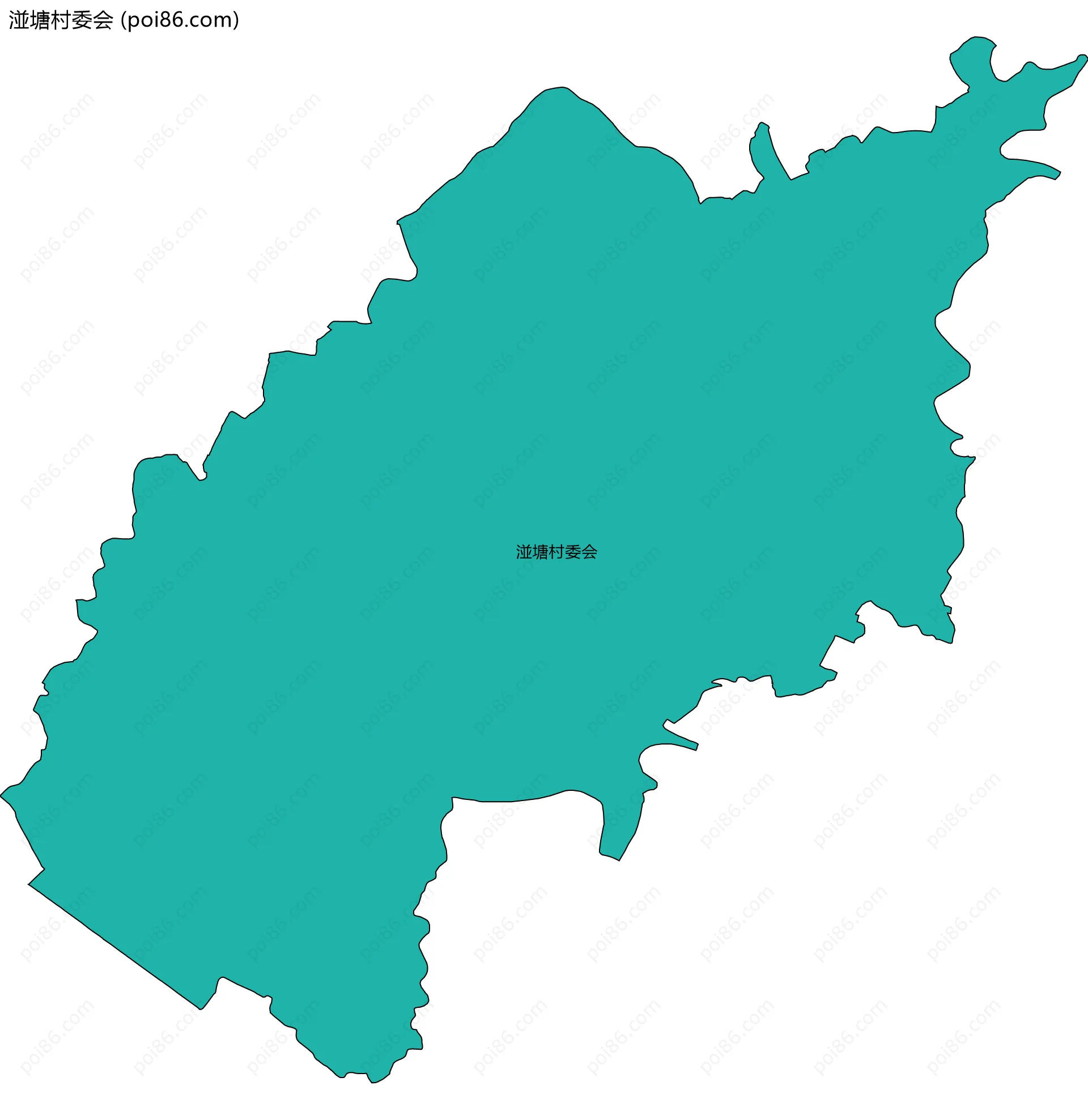 湴塘村委会边界地图