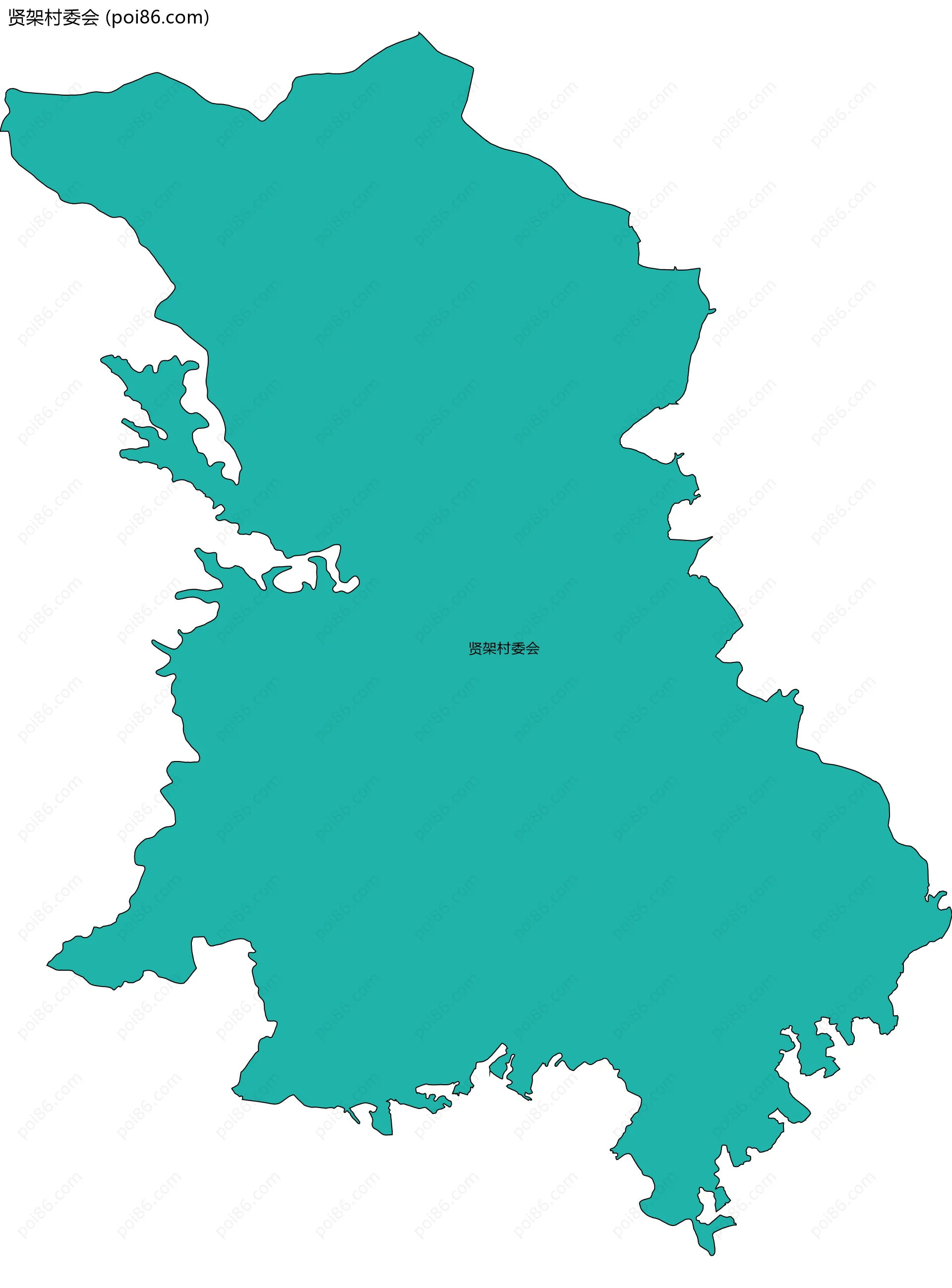 贤架村委会边界地图