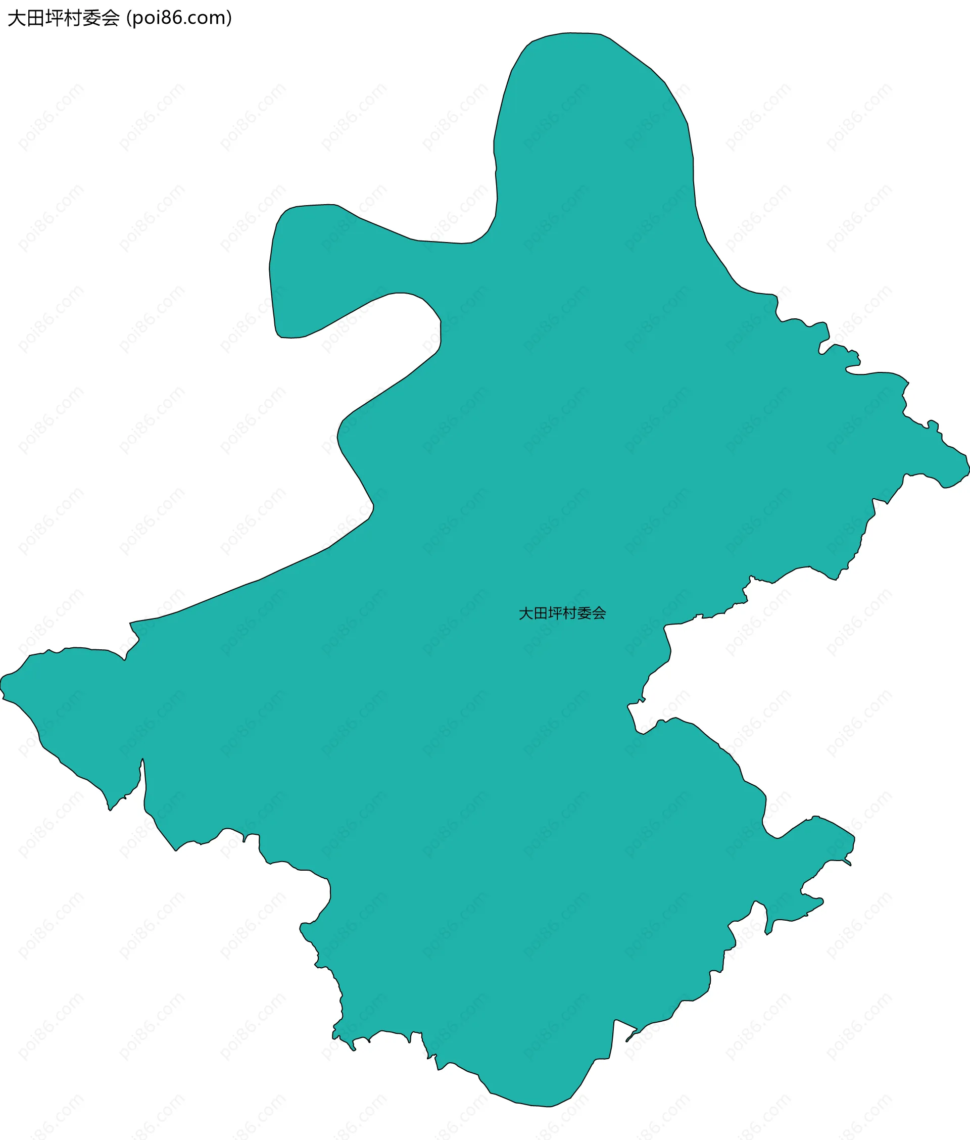 大田坪村委会边界地图
