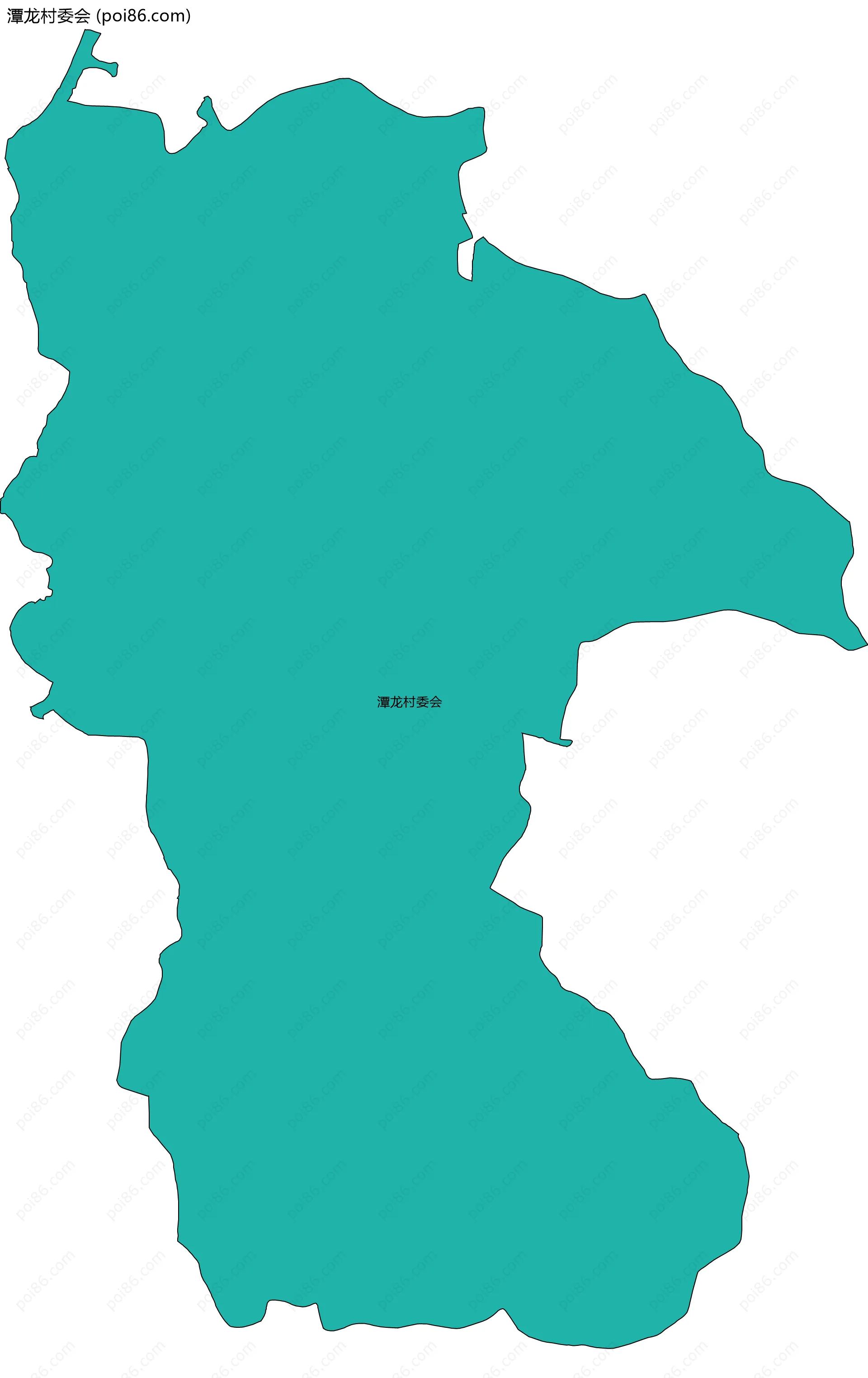 潭龙村委会边界地图