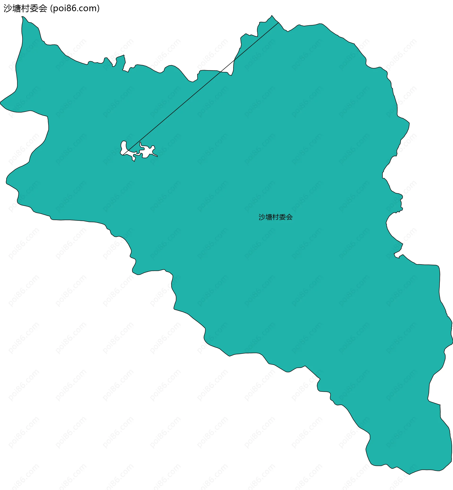 沙塘村委会边界地图