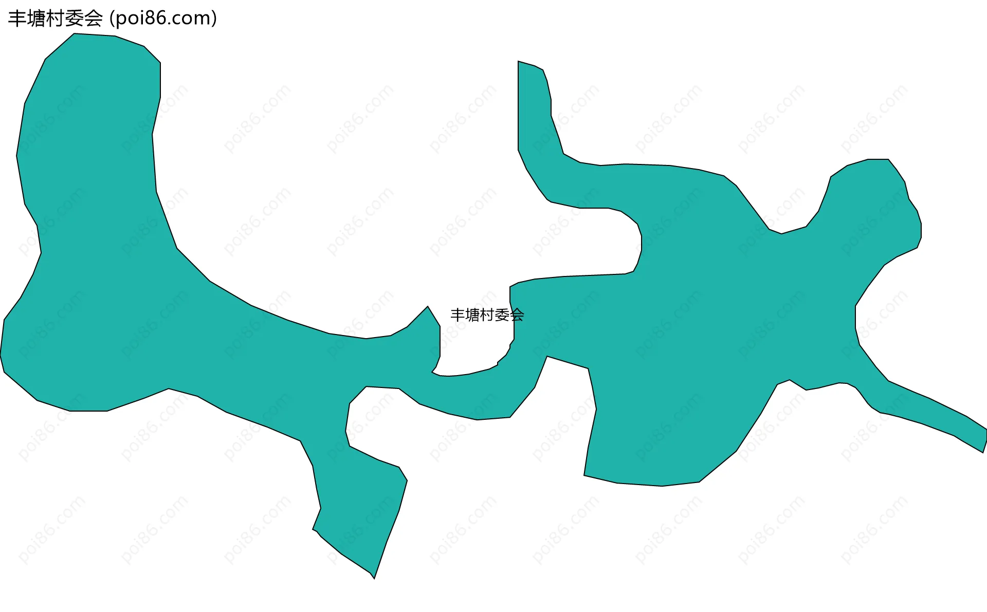 丰塘村委会边界地图