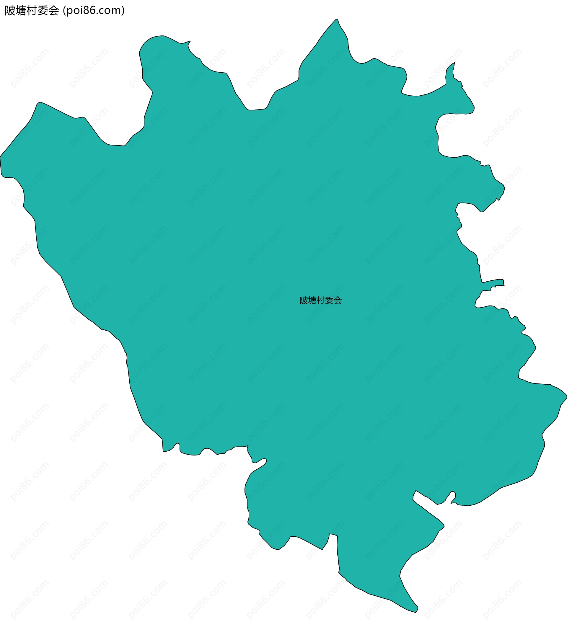 陂塘村委会边界地图