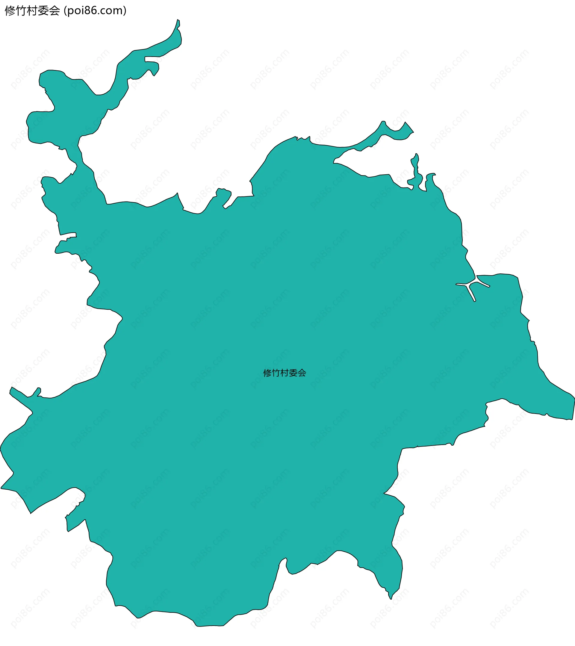修竹村委会边界地图