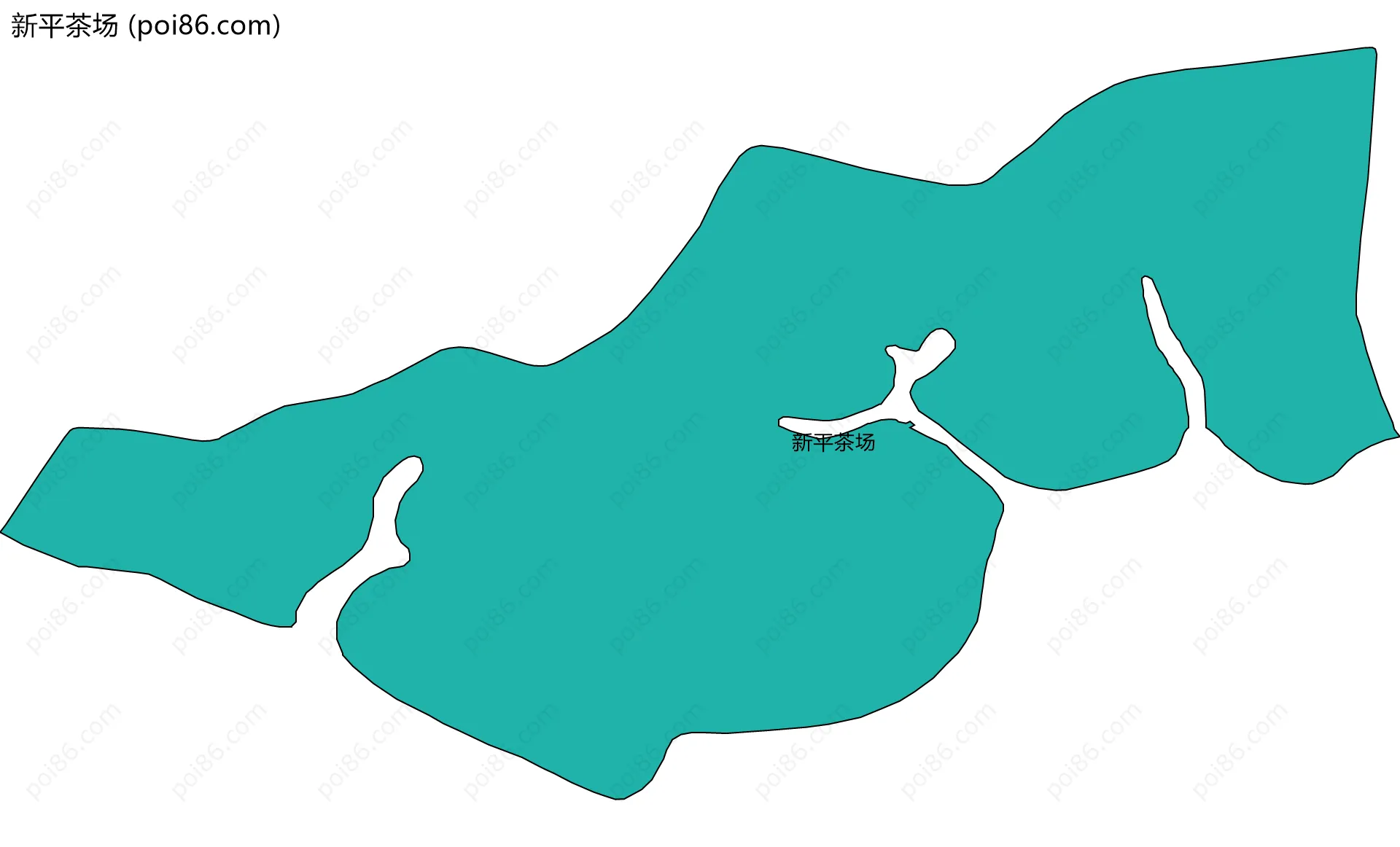 新平茶场边界地图