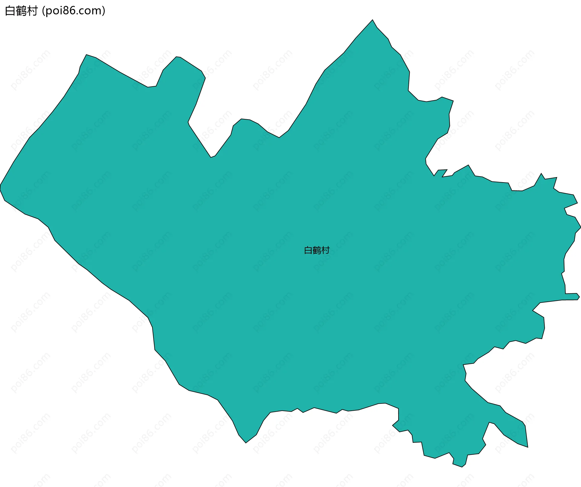 白鹤村边界地图