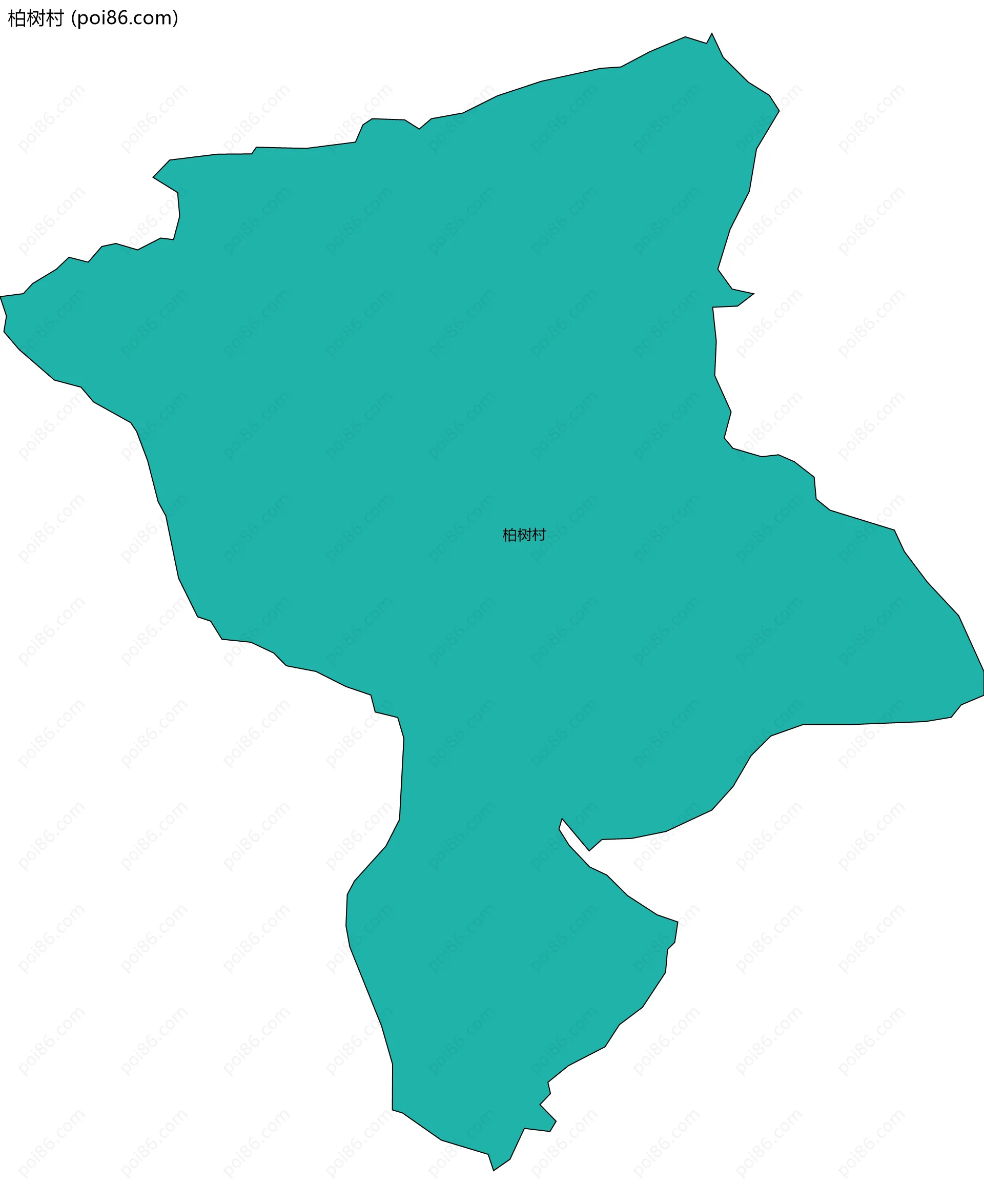 柏树村边界地图