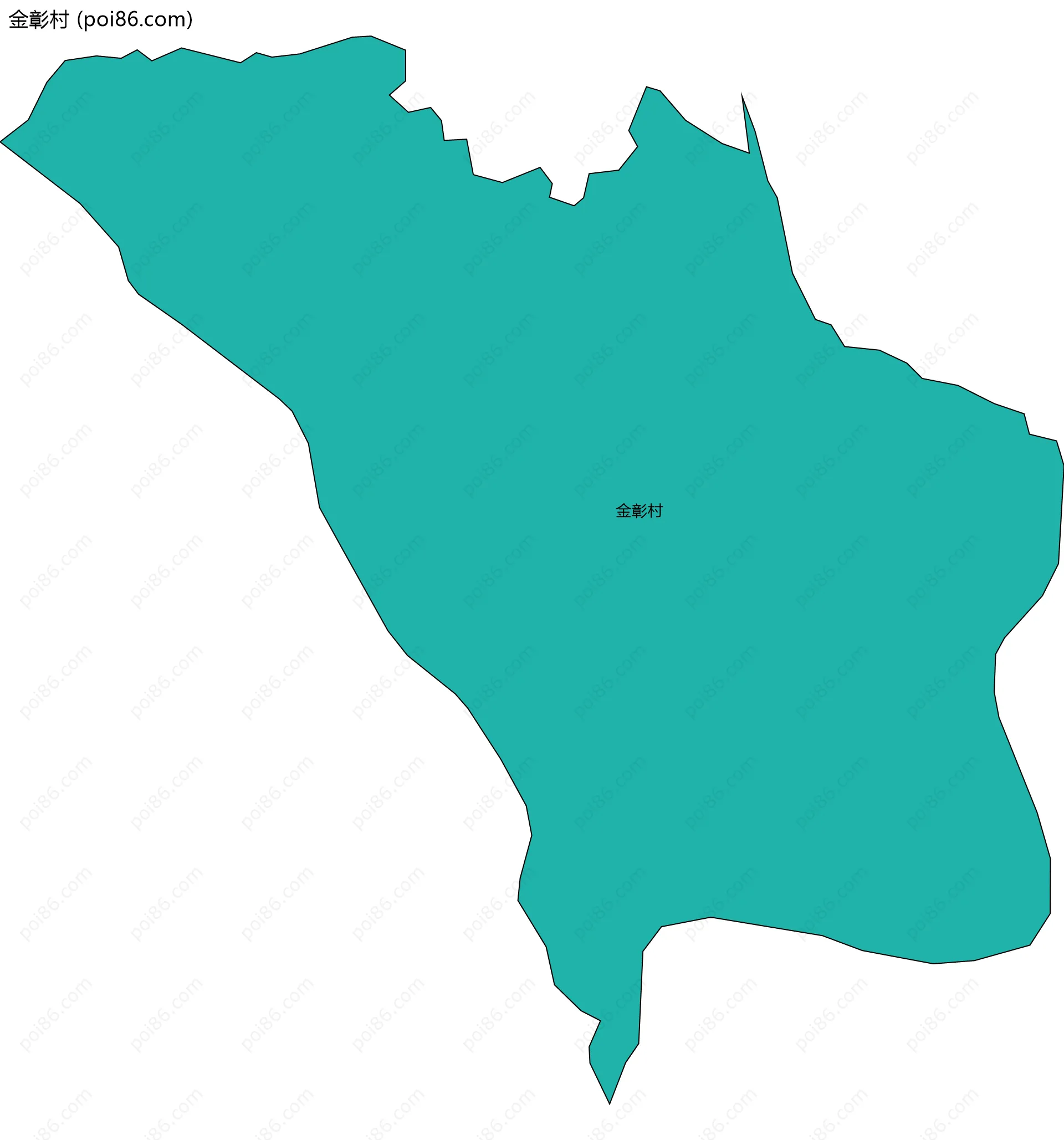 金彰村边界地图