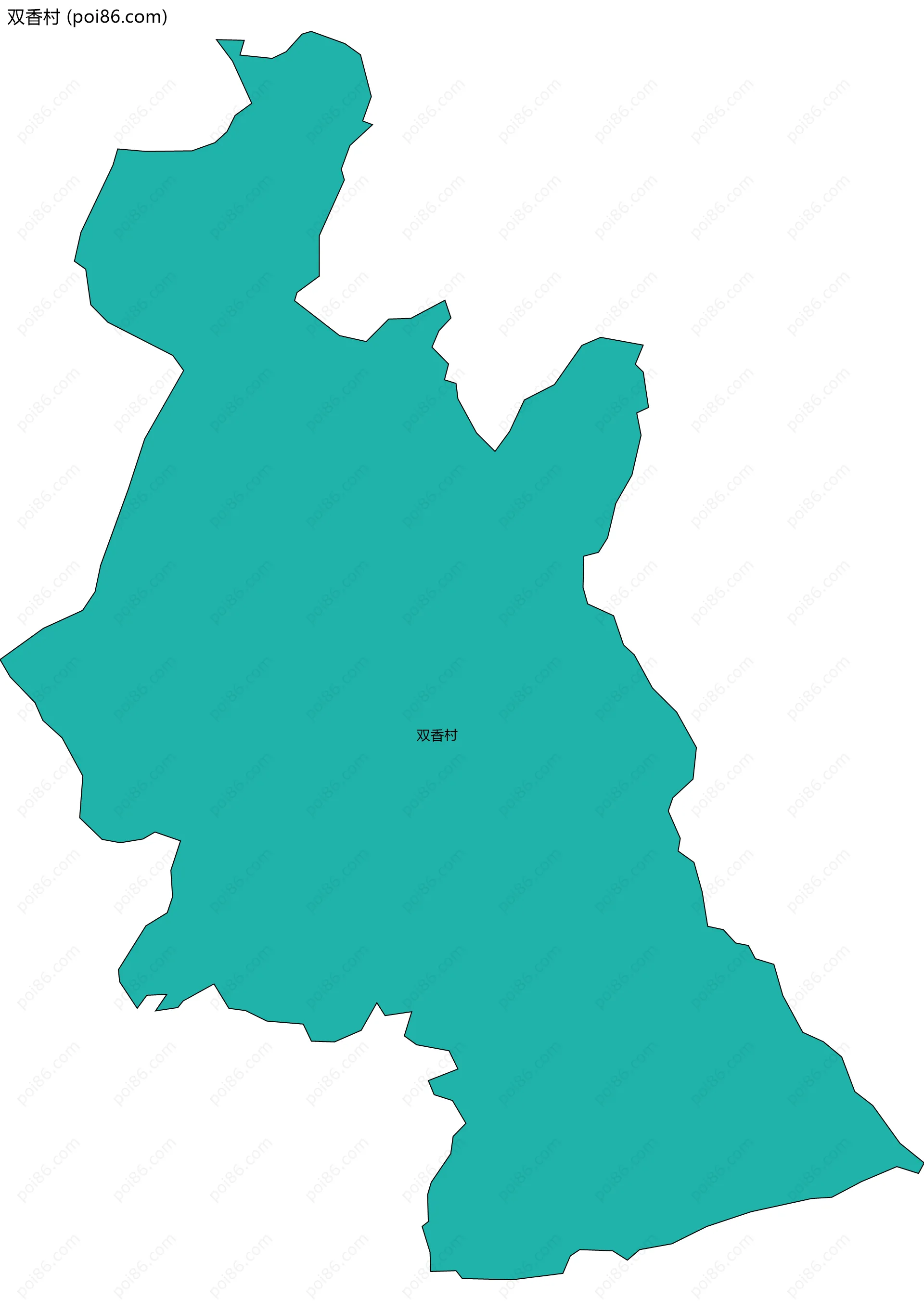 双香村边界地图