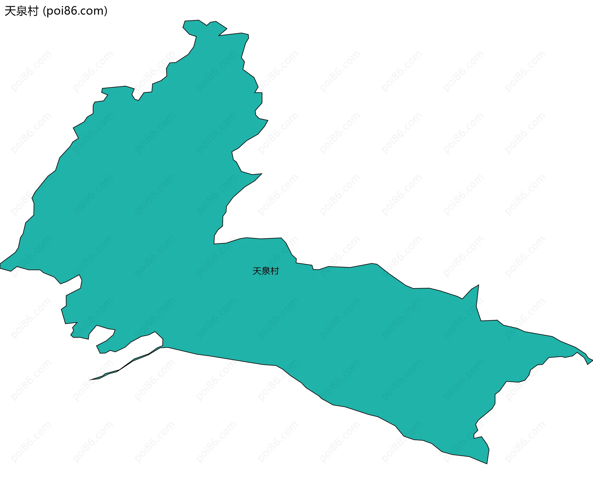 天泉村边界地图