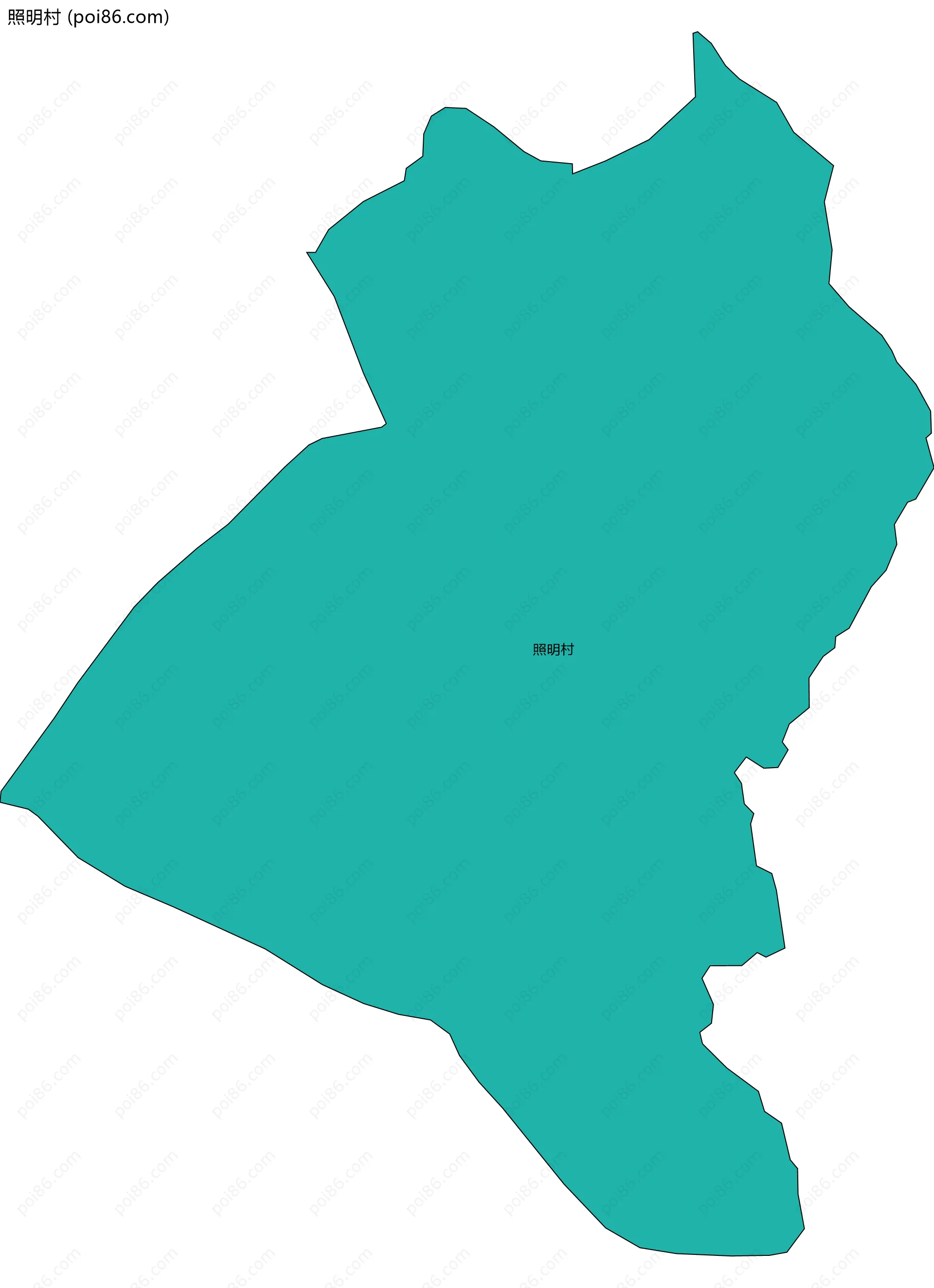 照明村边界地图