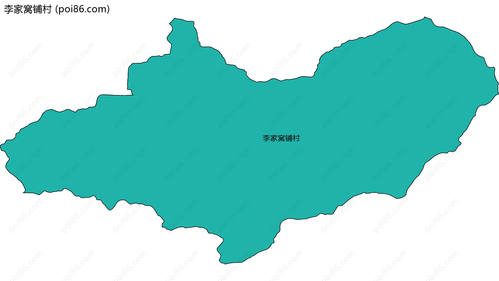 李家窝铺村边界地图