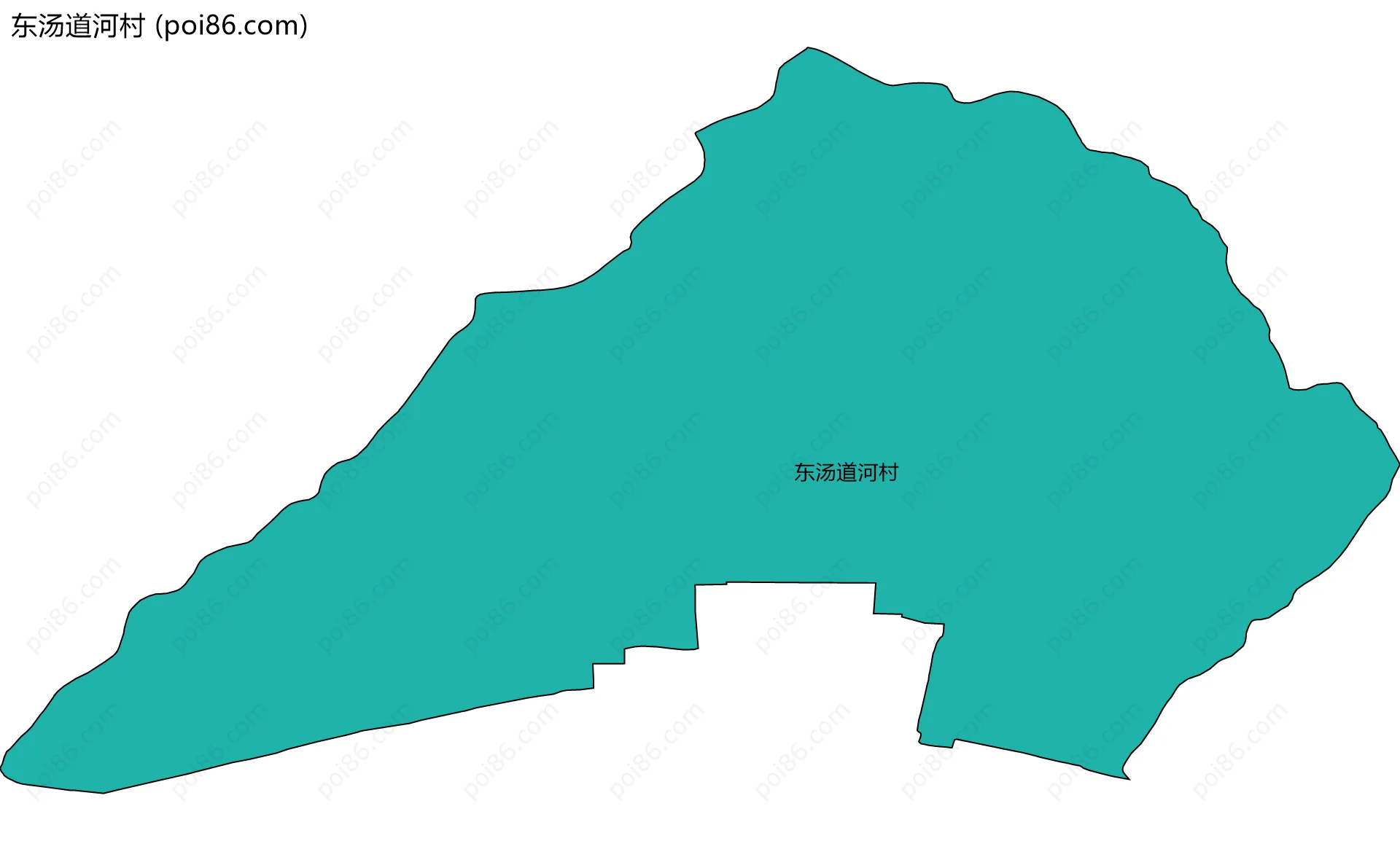 东汤道河村边界地图