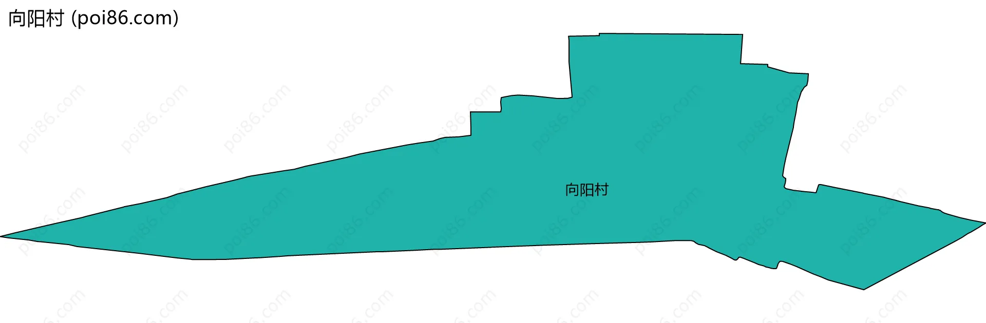 向阳村边界地图