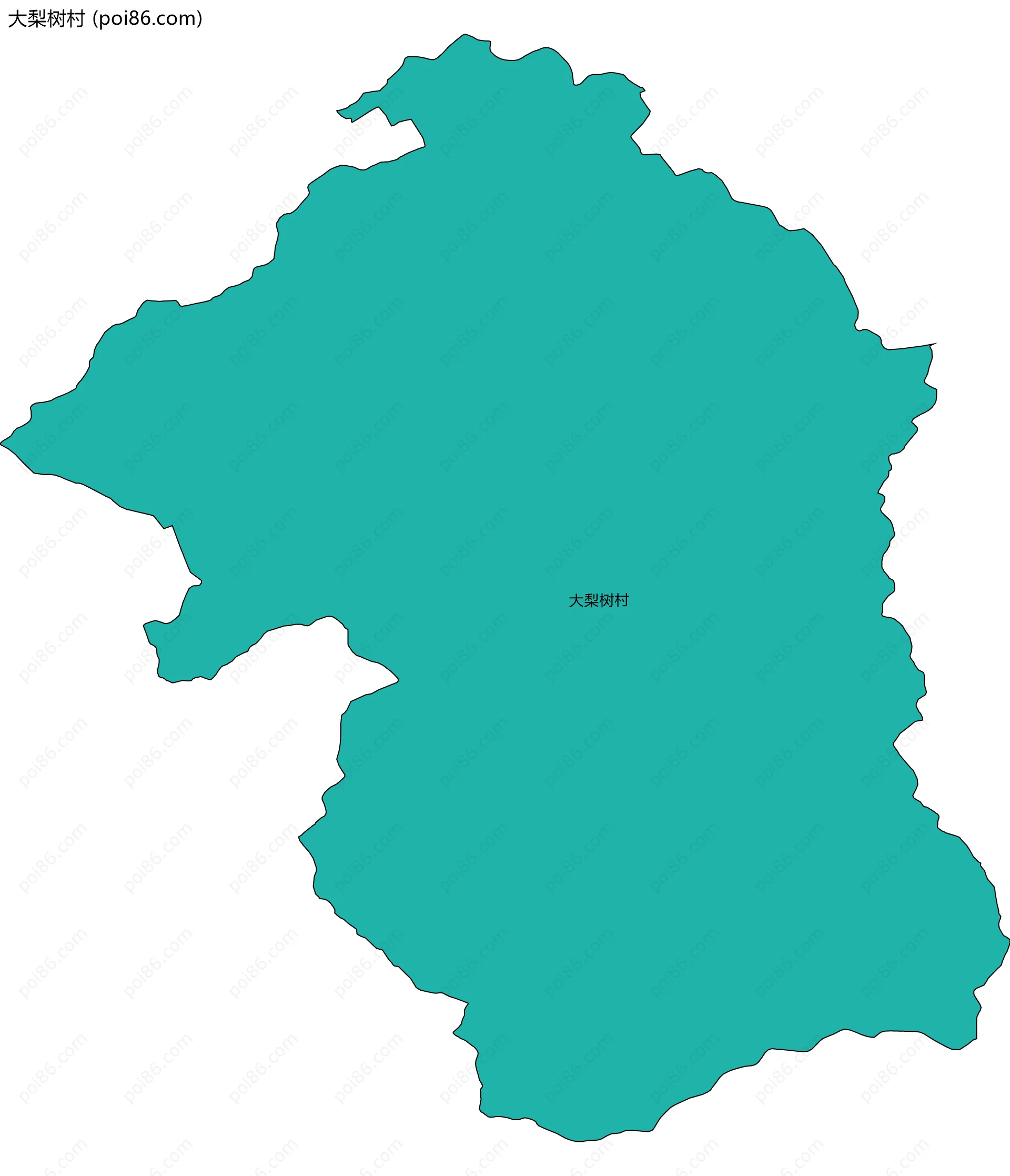 大梨树村边界地图