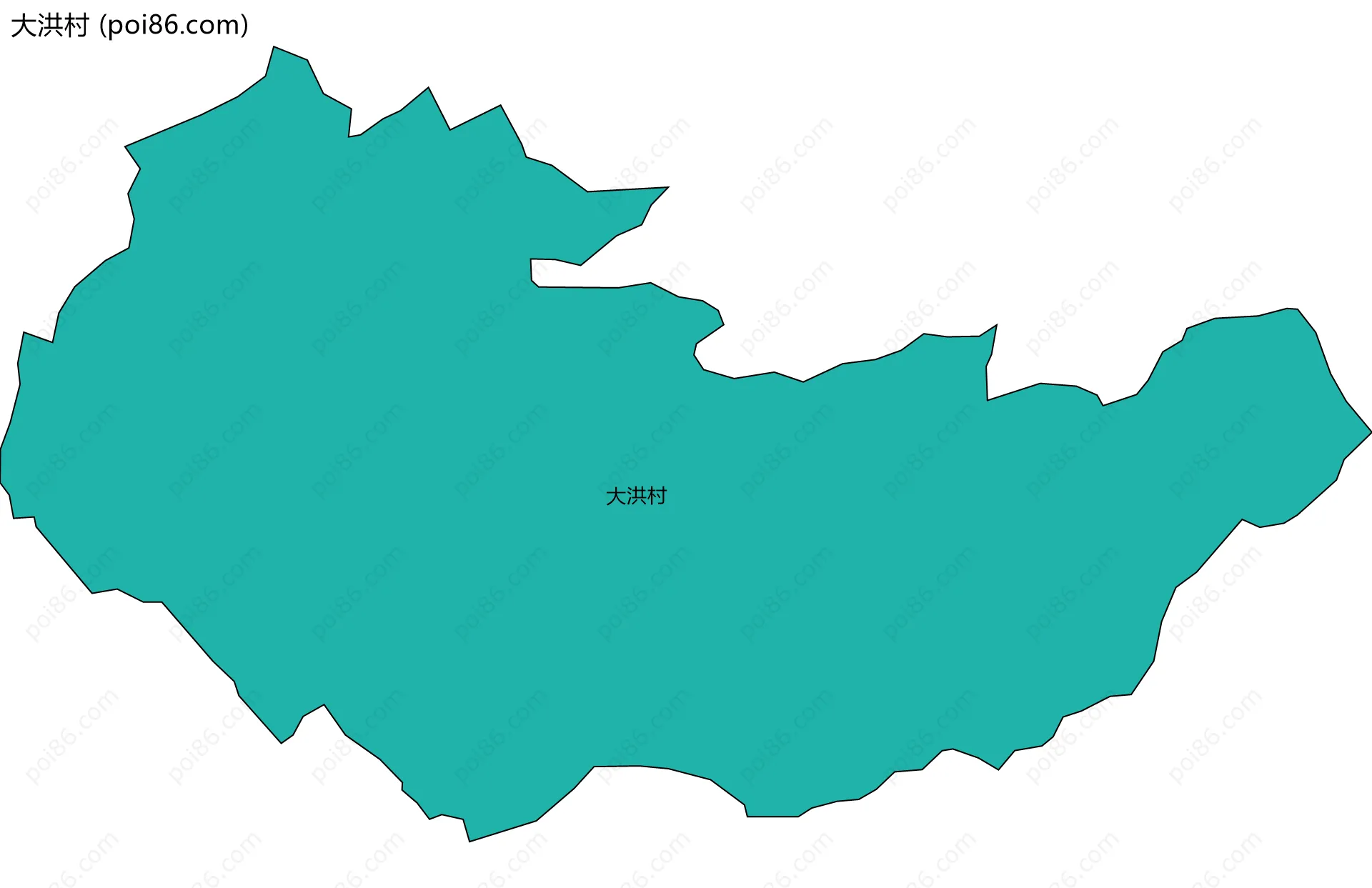 大洪村边界地图