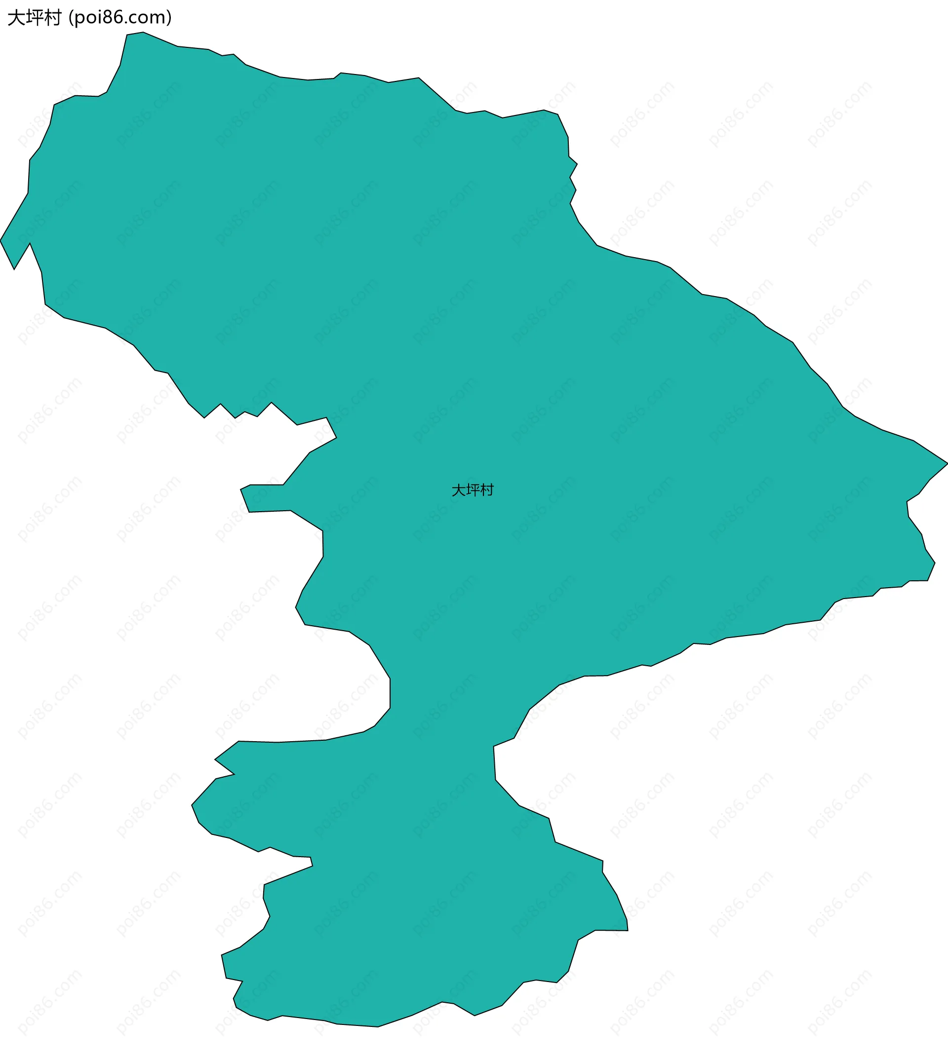 大坪村边界地图