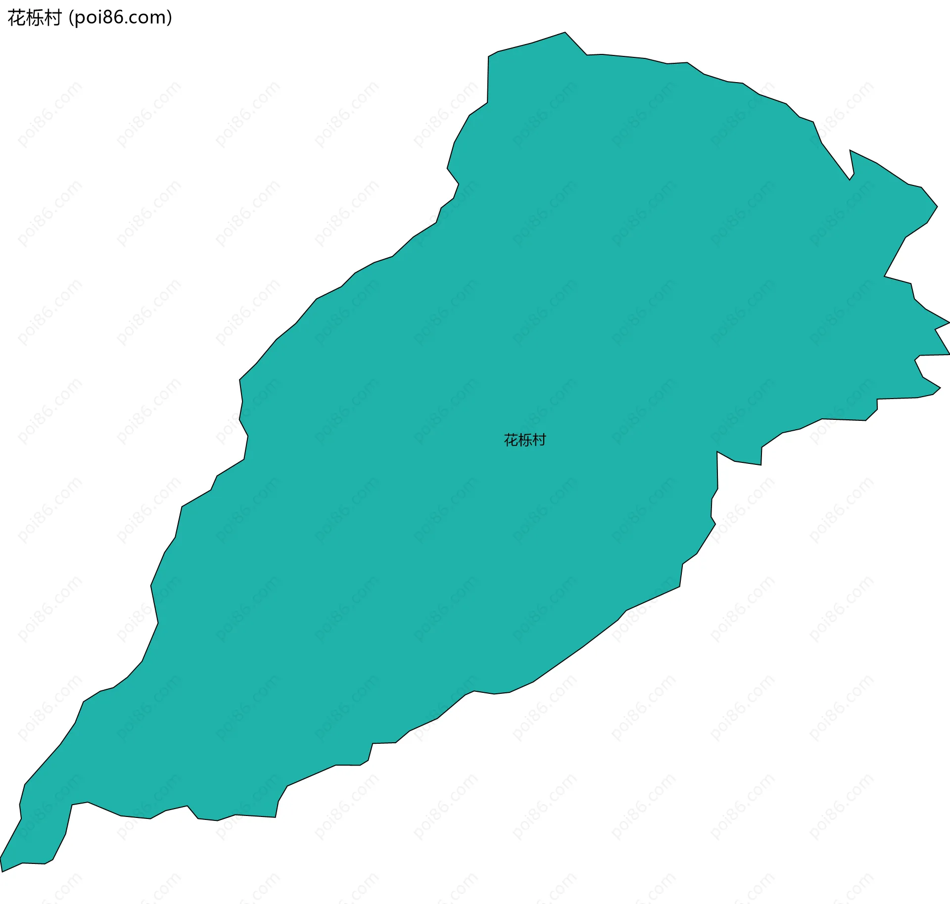 花栎村边界地图