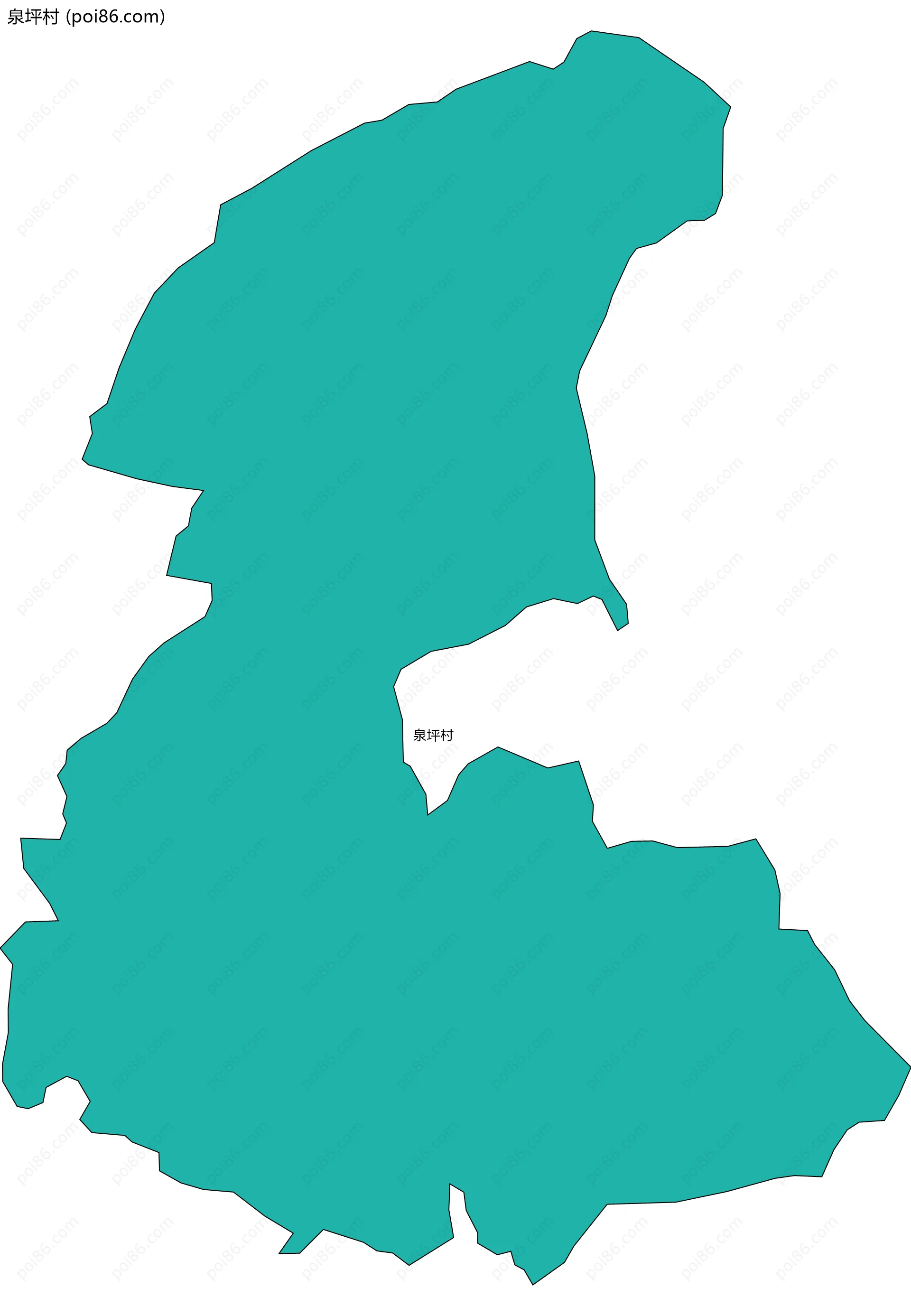 泉坪村边界地图