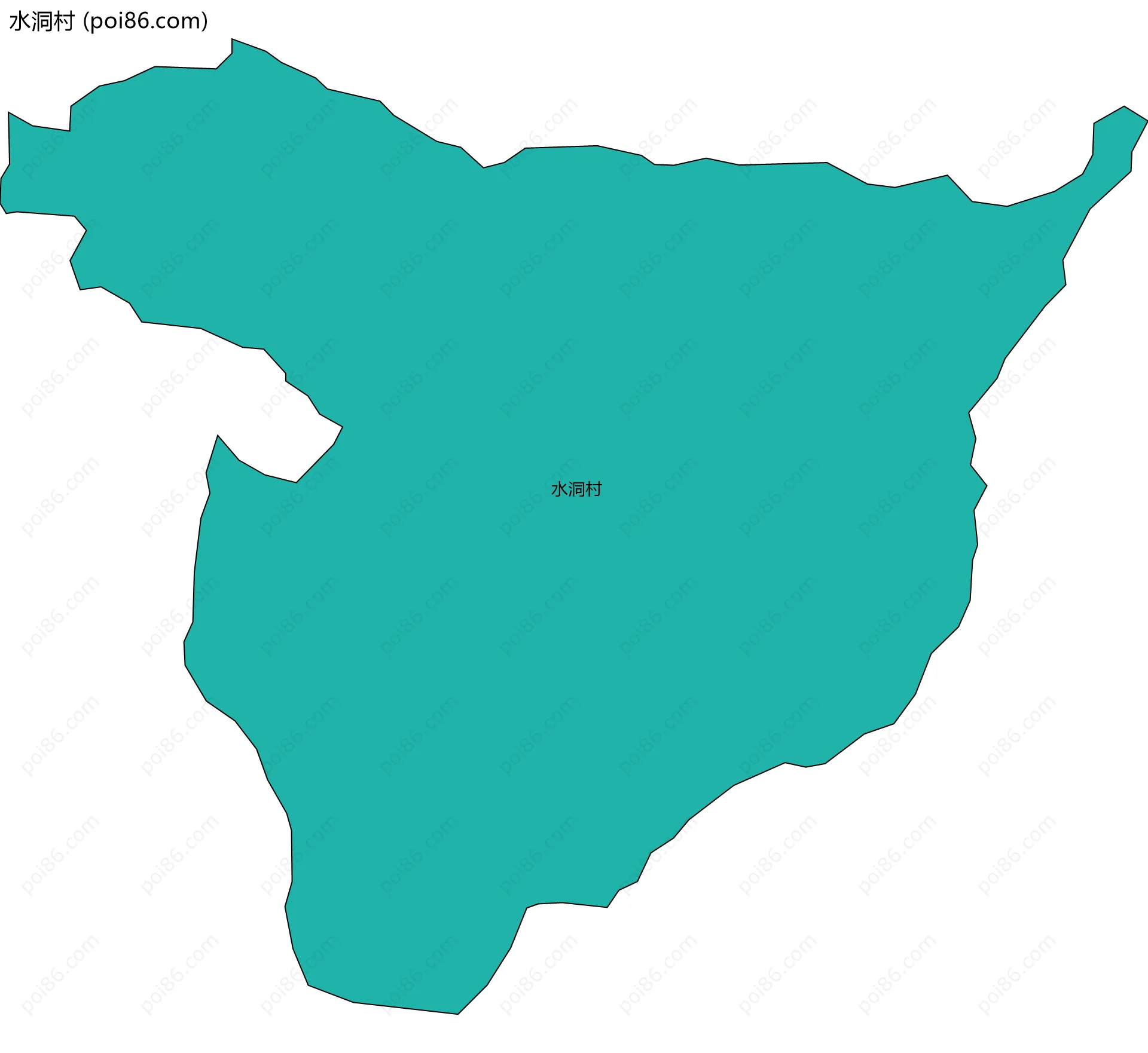 水洞村边界地图