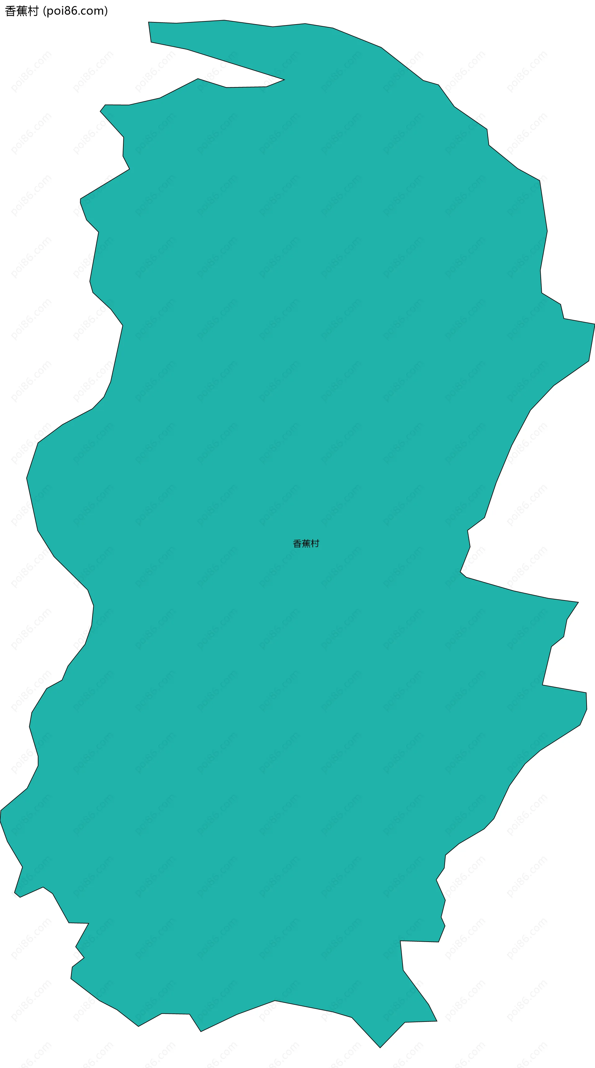 香蕉村边界地图