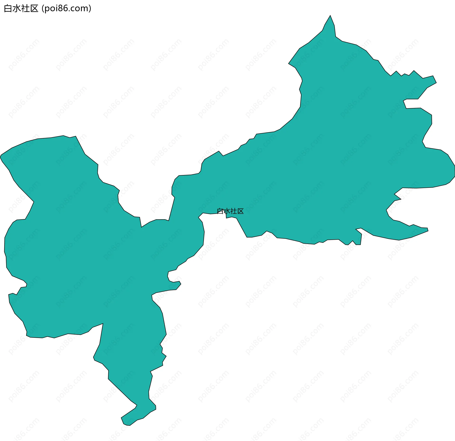 白水社区边界地图