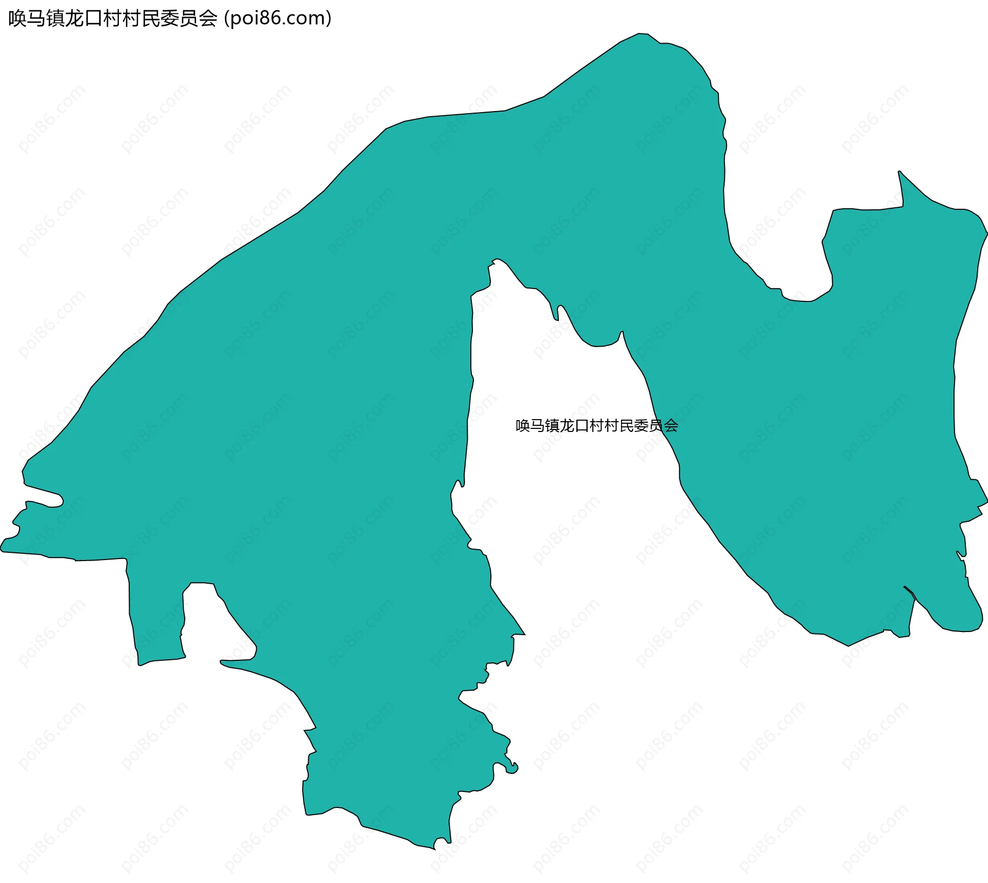 唤马镇龙口村村民委员会边界地图