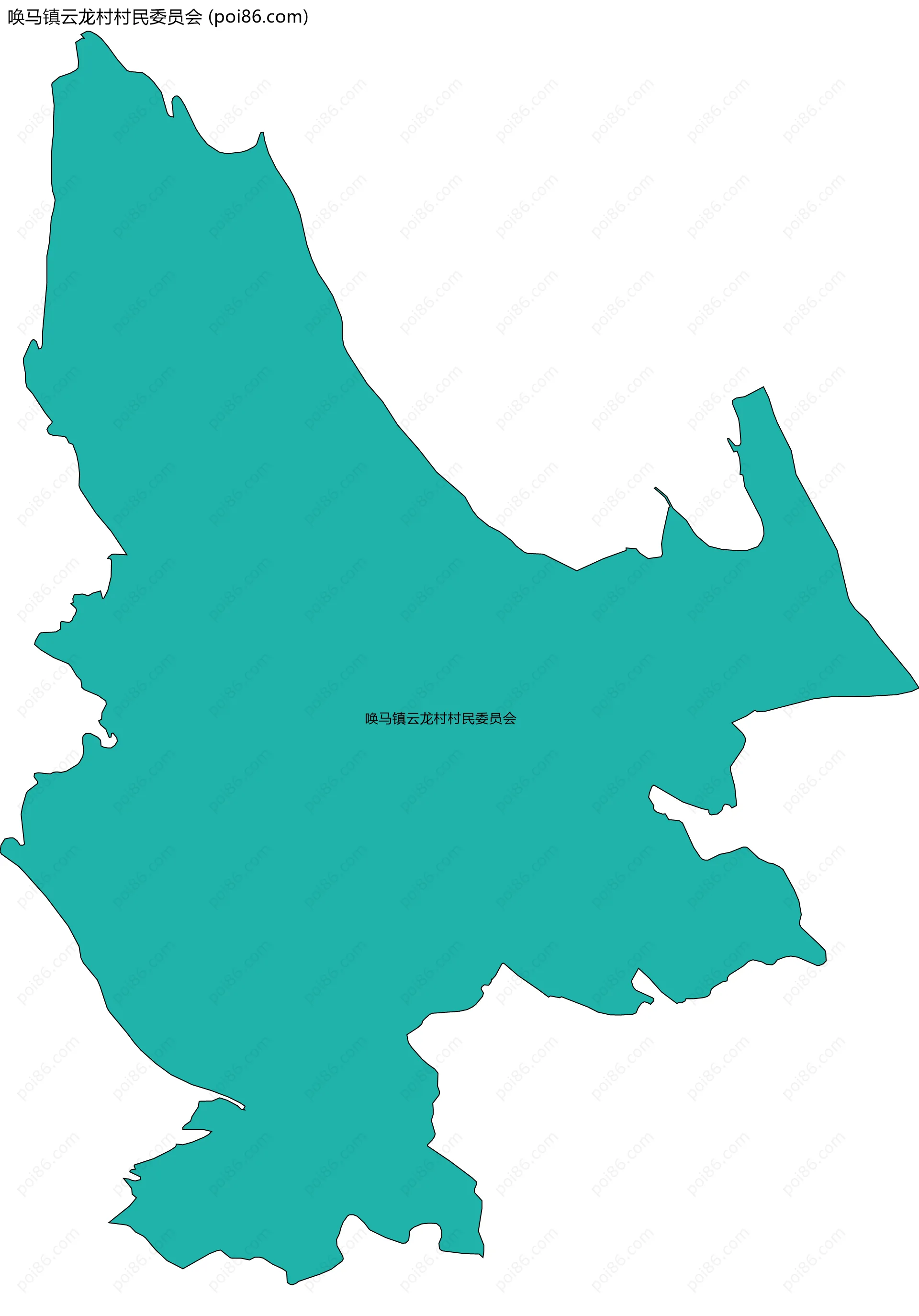 唤马镇云龙村村民委员会边界地图
