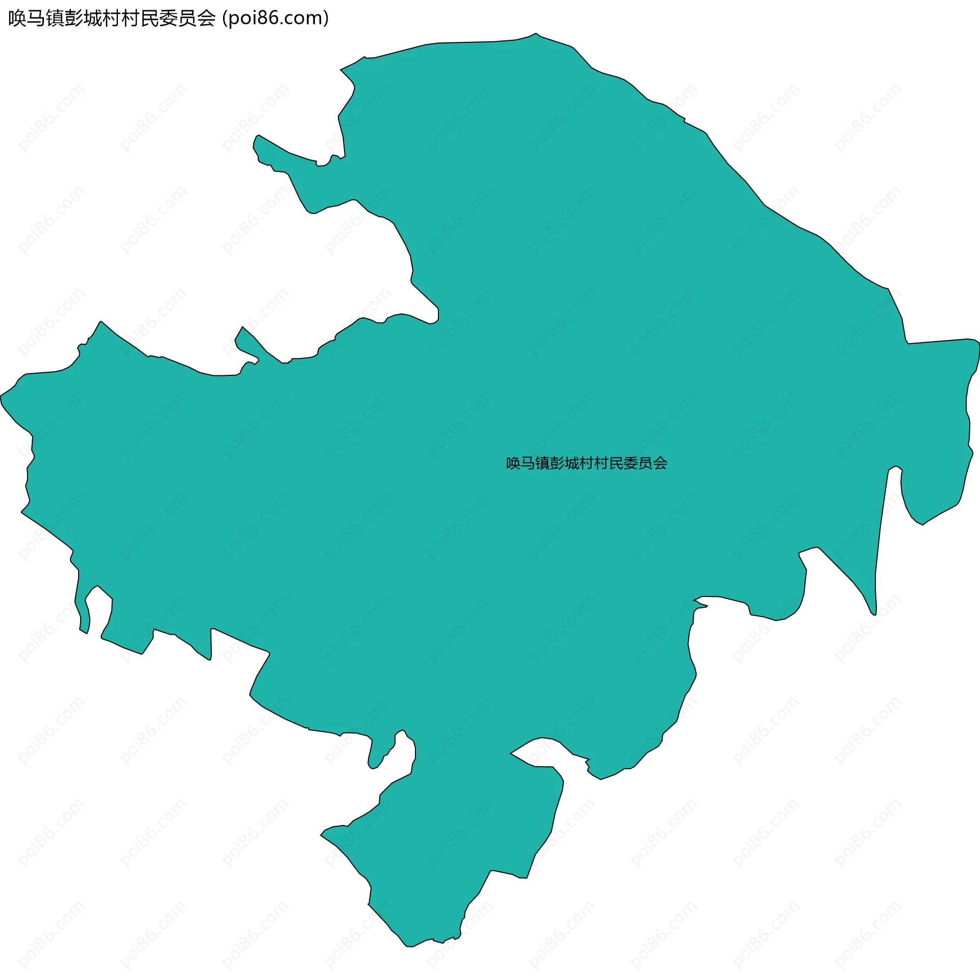 唤马镇彭城村村民委员会边界地图