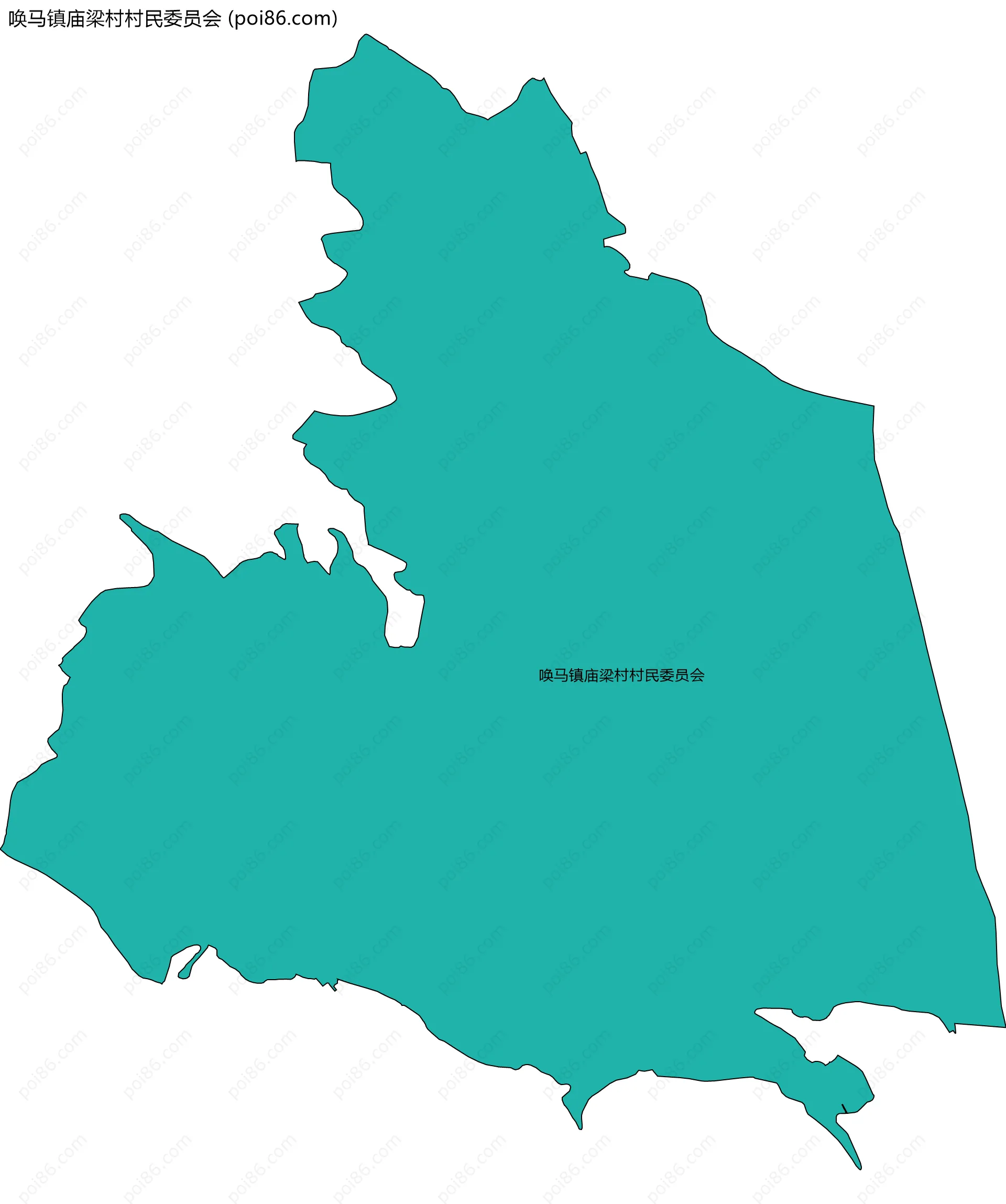 唤马镇庙梁村村民委员会边界地图