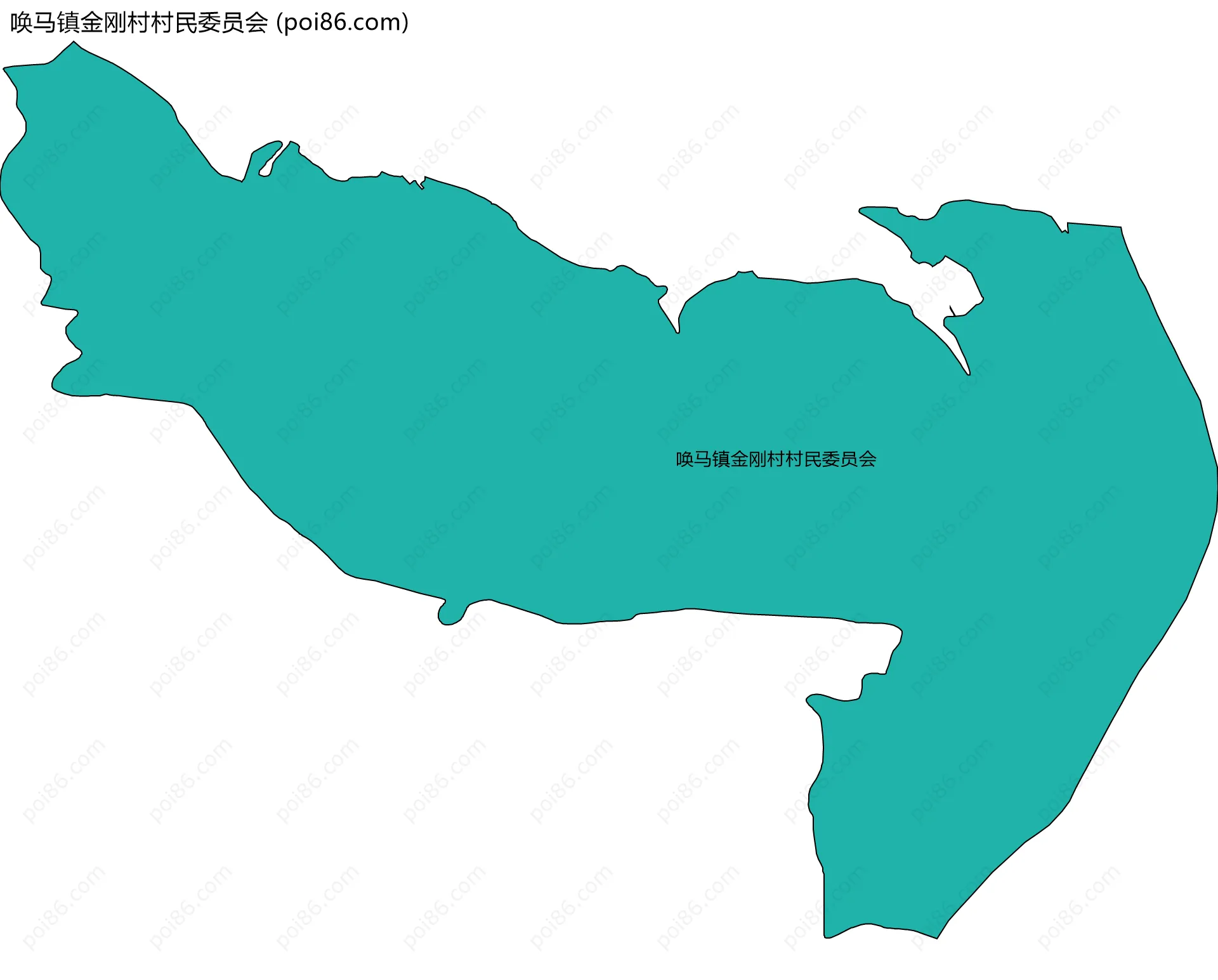 唤马镇金刚村村民委员会边界地图