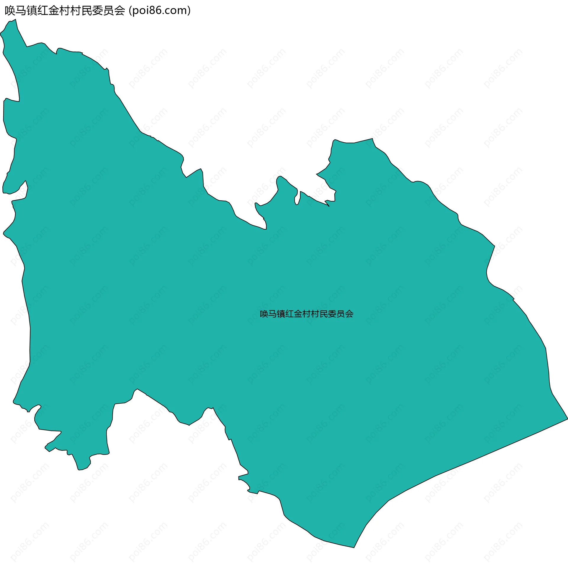 唤马镇红金村村民委员会边界地图