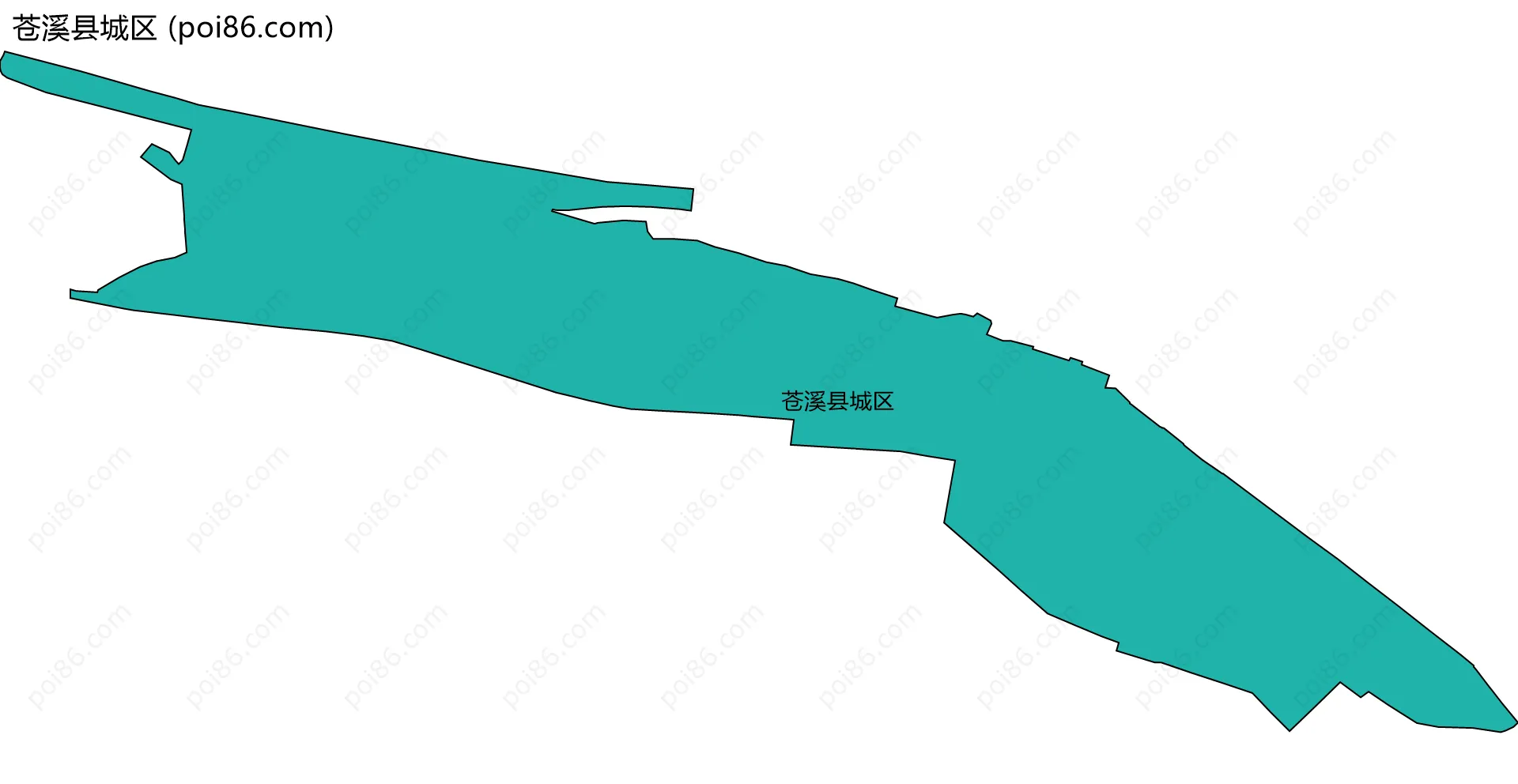 苍溪县城区边界地图