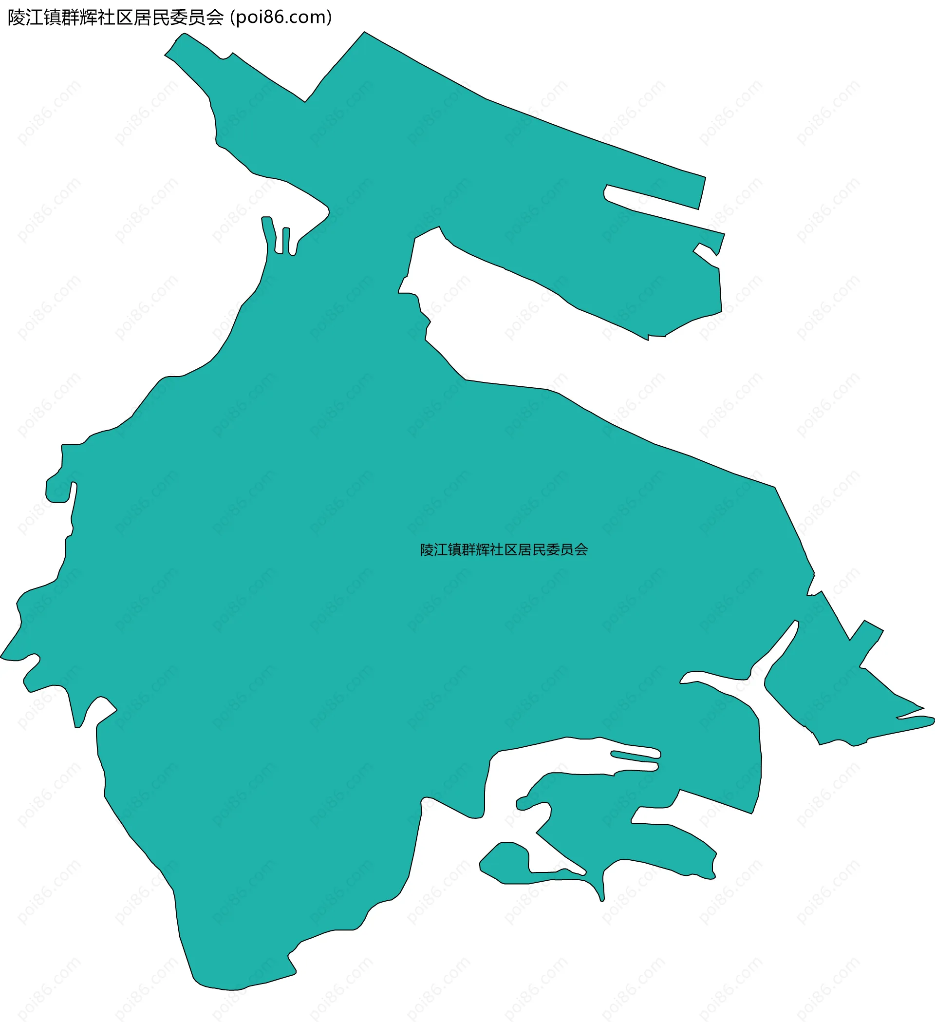 陵江镇群辉社区居民委员会边界地图