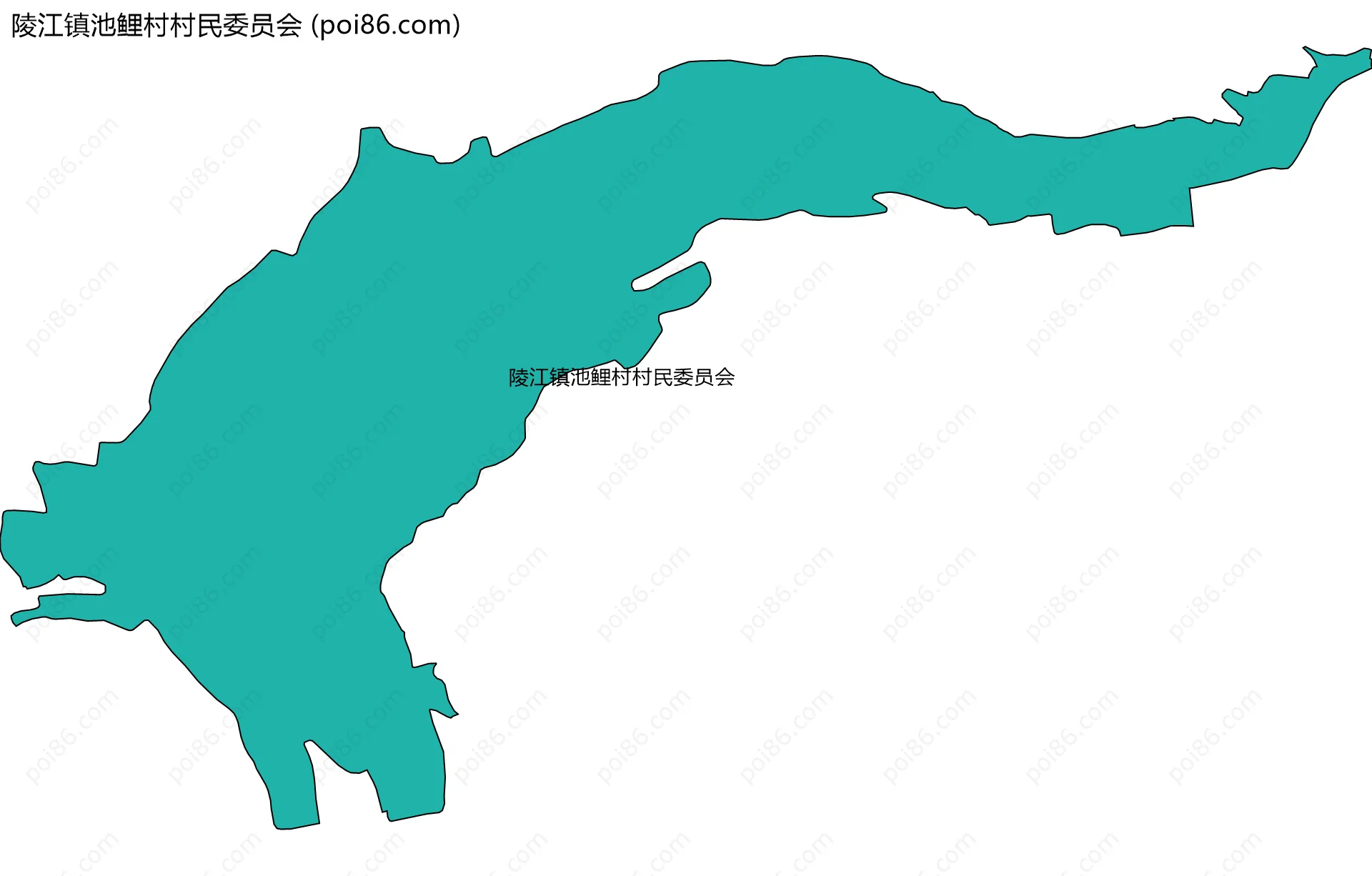 陵江镇池鲤村村民委员会边界地图
